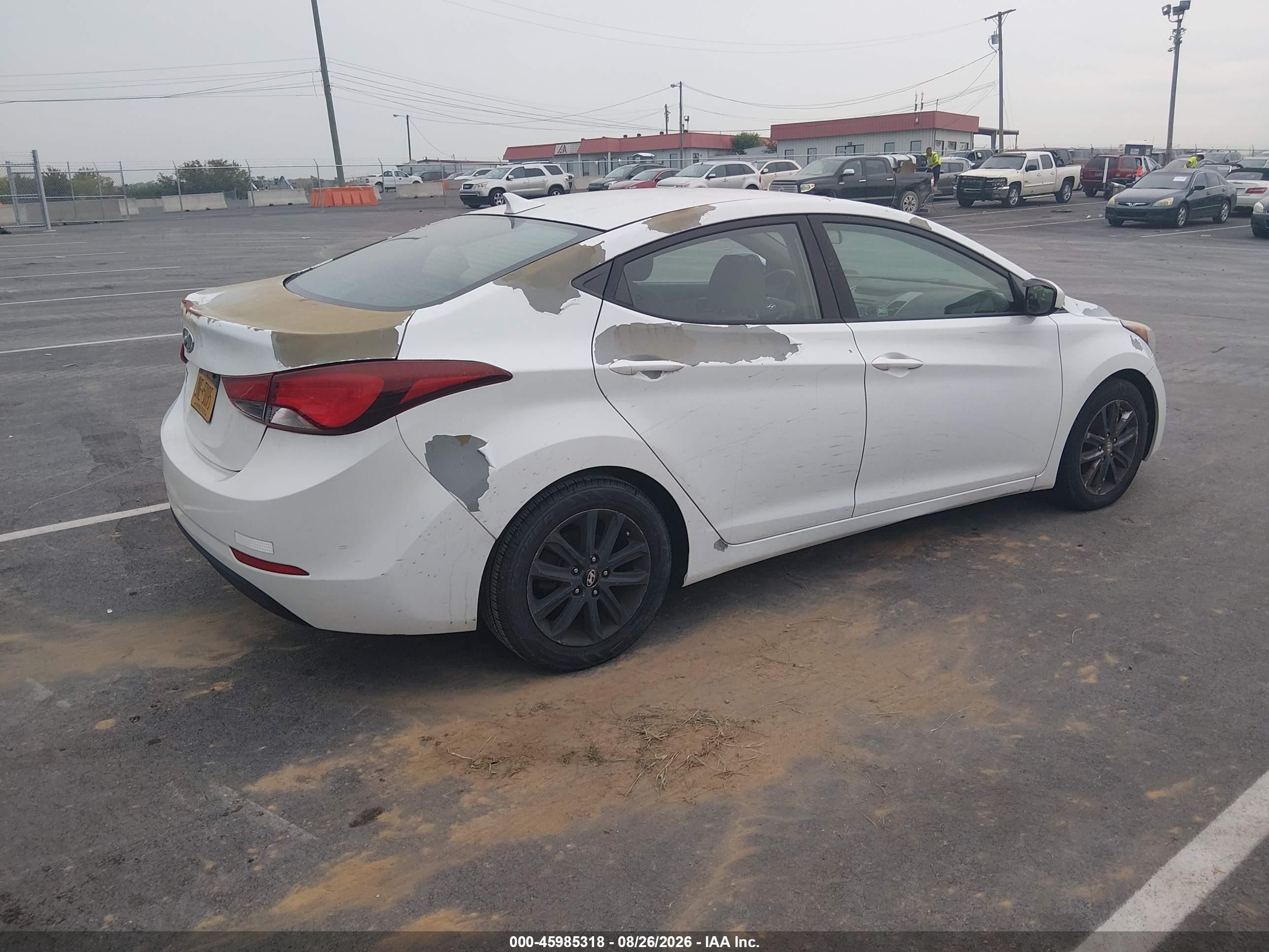 2015 Hyundai Elantra Se White vin: 5NPDH4AE1FH571889