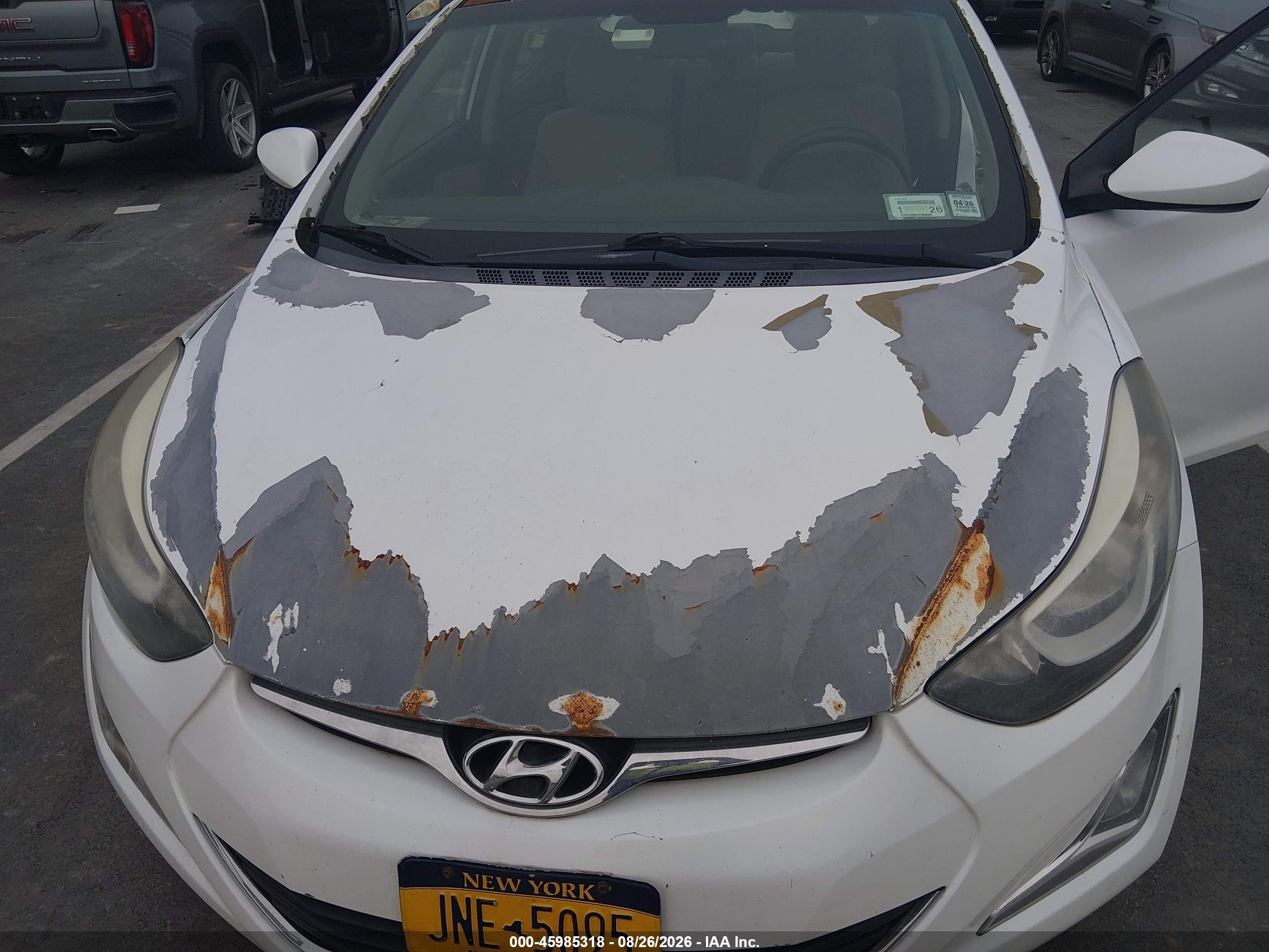 2015 Hyundai Elantra Se White vin: 5NPDH4AE1FH571889