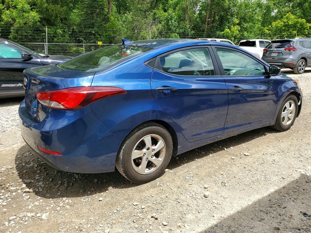 2015 Hyundai Elantra Se Синий vin: 5NPDH4AE1FH575246
