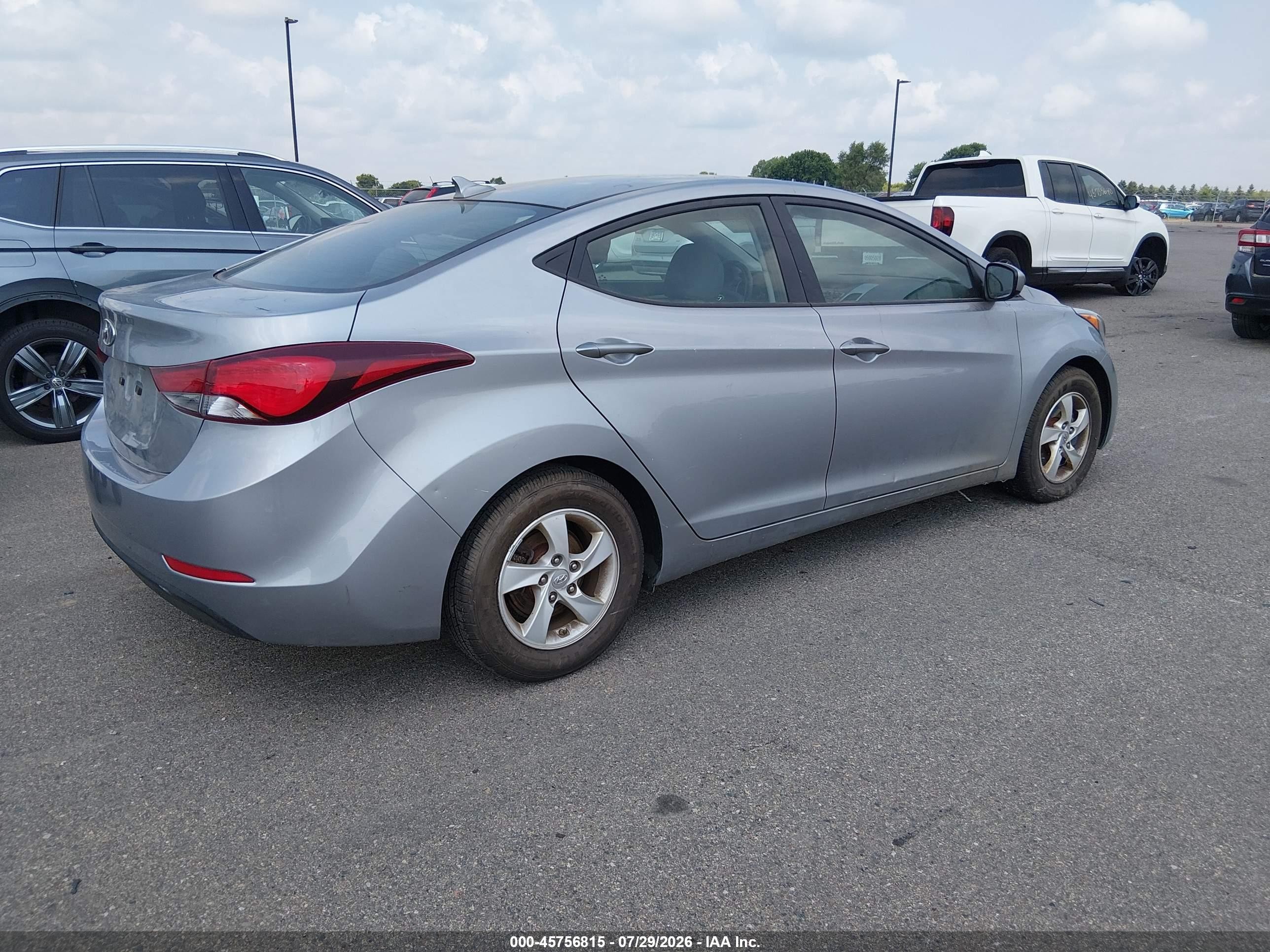 2015 Hyundai Elantra Se Silver vin: 5NPDH4AE1FH579412