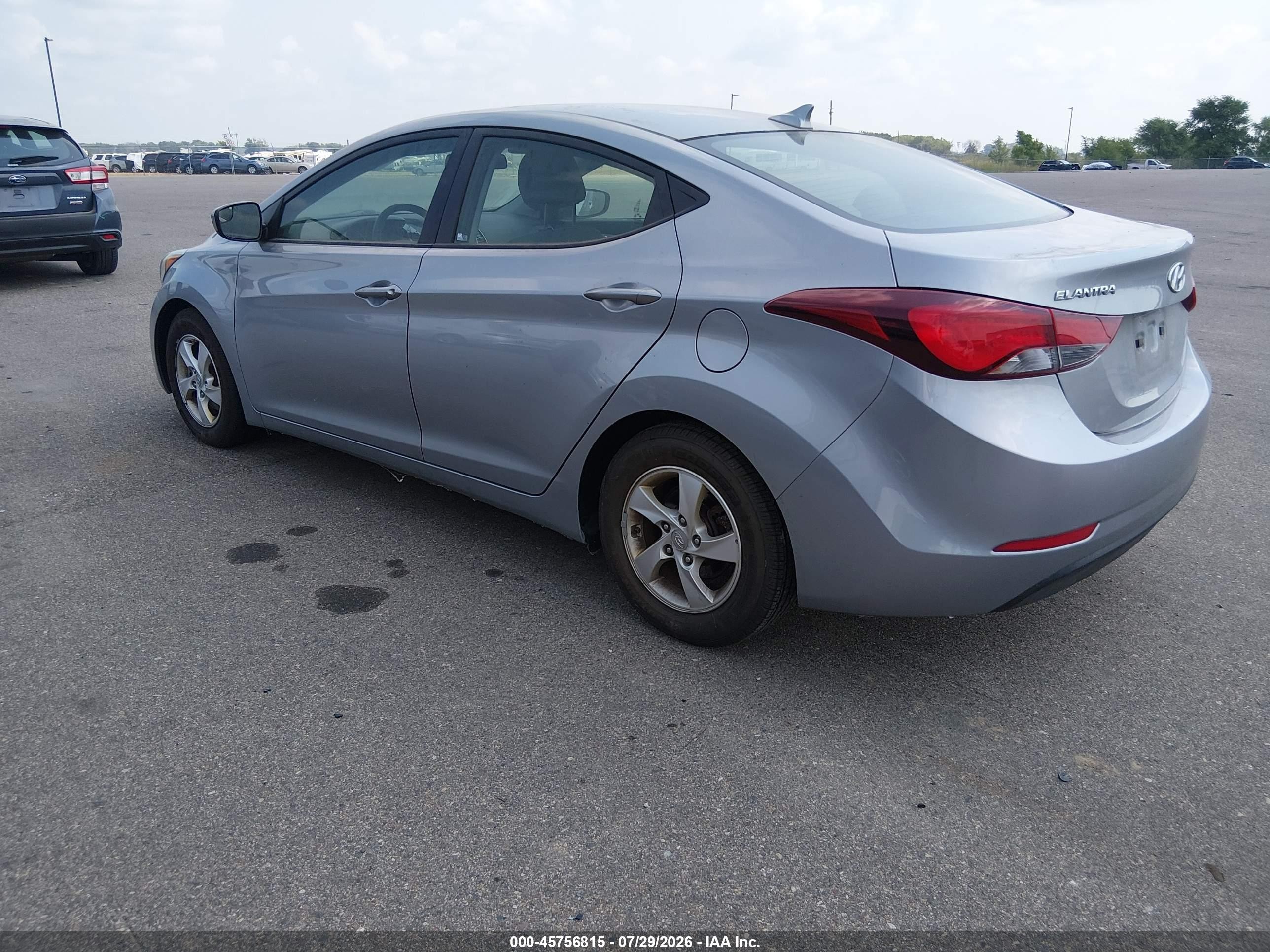 2015 Hyundai Elantra Se Silver vin: 5NPDH4AE1FH579412