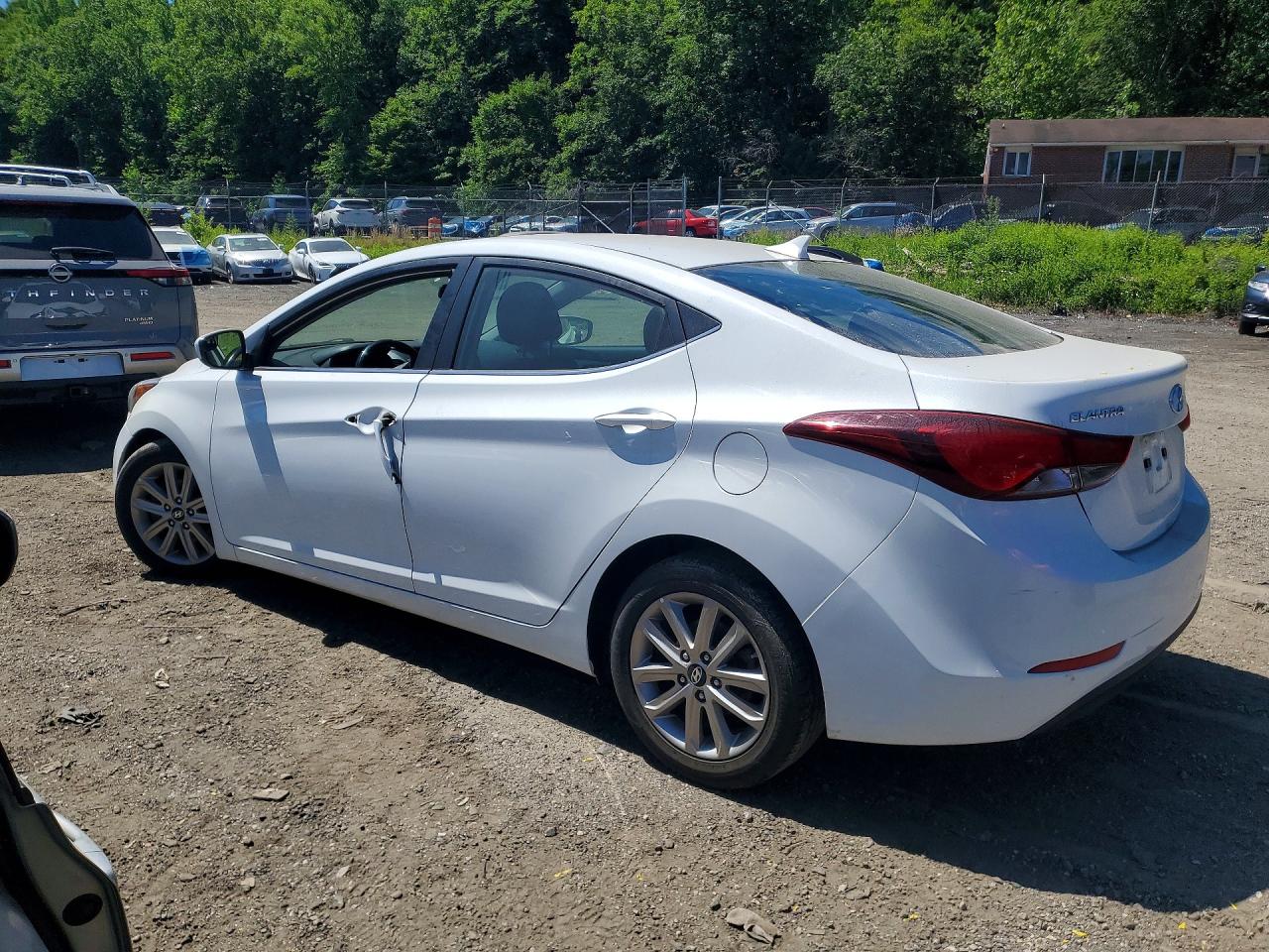 2015 Hyundai Elantra White vin: 5NPDH4AE1FH582391