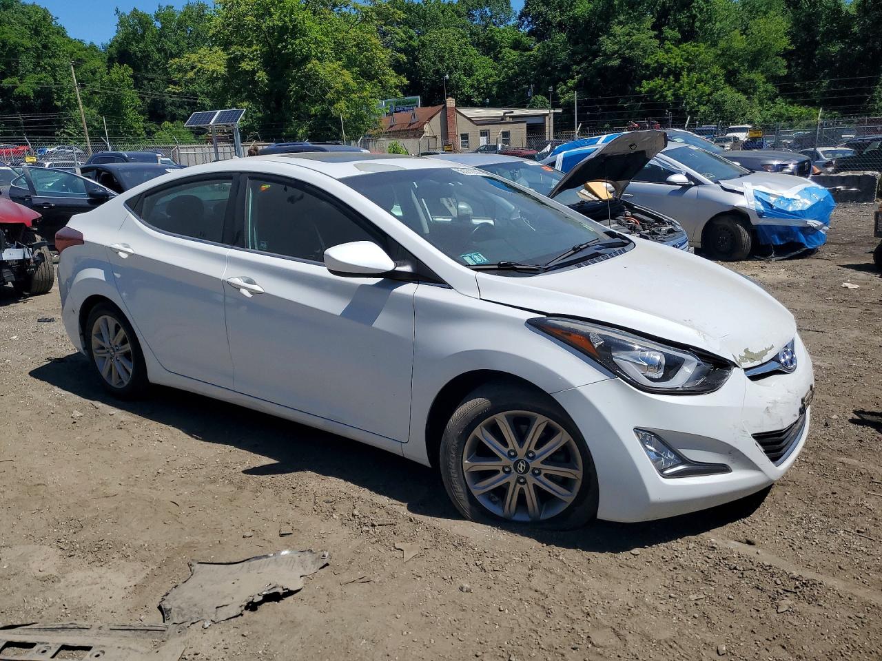 2015 Hyundai Elantra White vin: 5NPDH4AE1FH582391