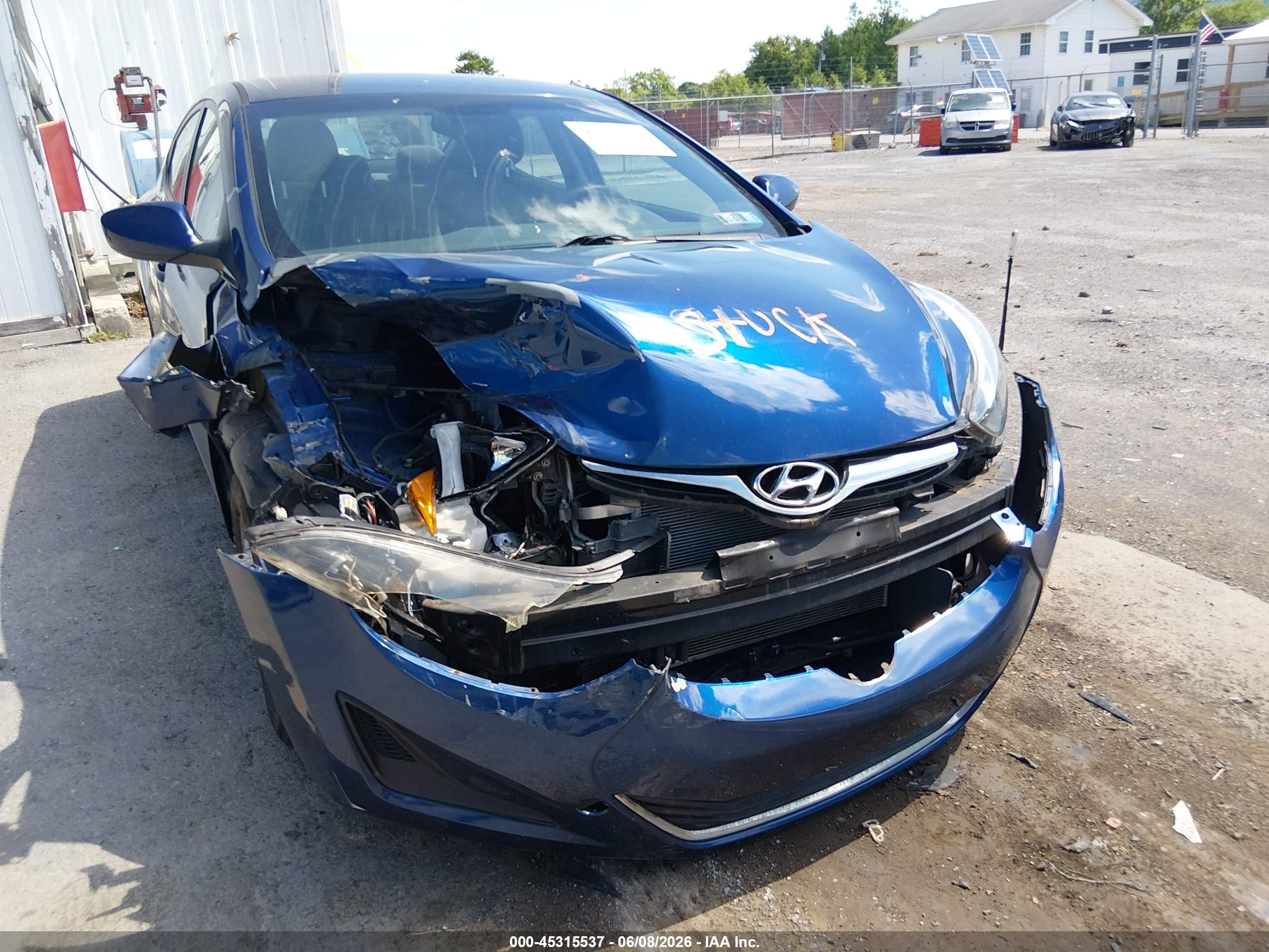 2015 Hyundai Elantra Se Blue vin: 5NPDH4AE1FH587056