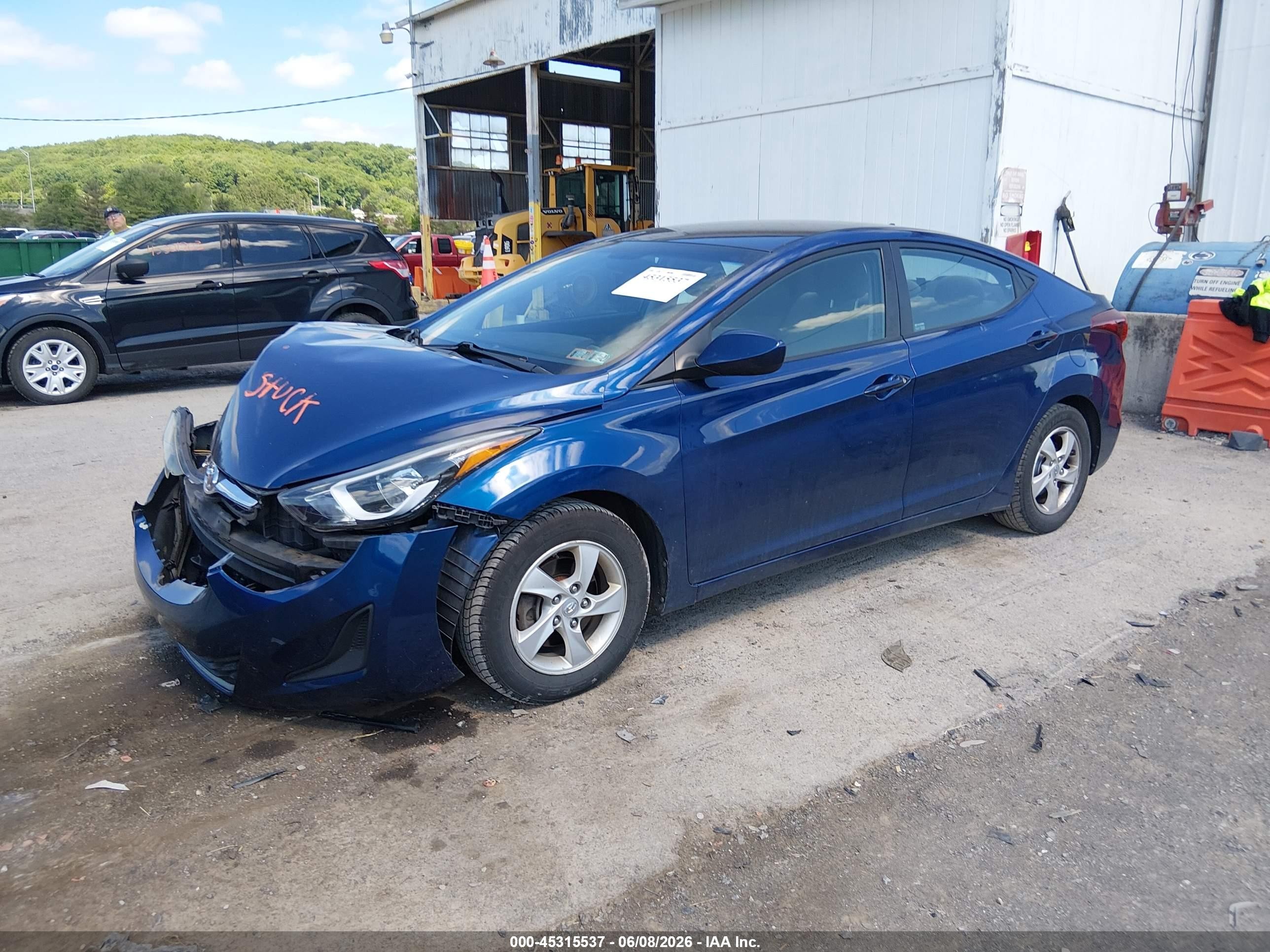 2015 Hyundai Elantra Se Blue vin: 5NPDH4AE1FH587056