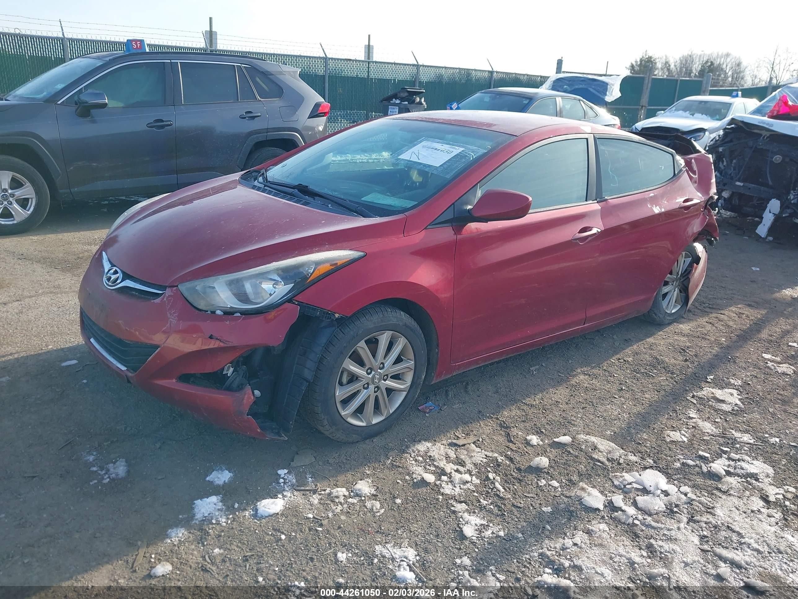2015 Hyundai Elantra Se Burgundy vin: 5NPDH4AE1FH589065