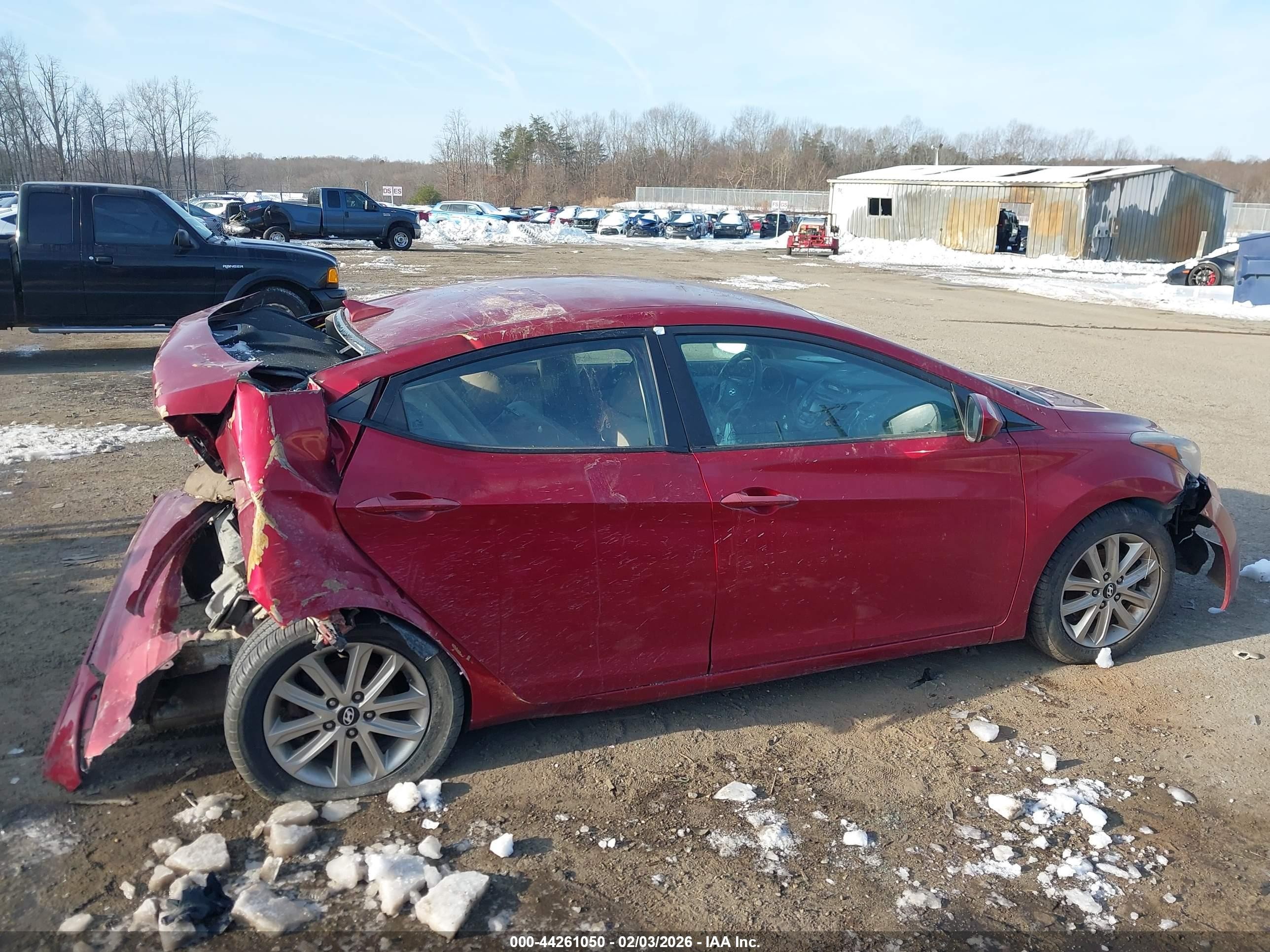 2015 Hyundai Elantra Se Burgundy vin: 5NPDH4AE1FH589065