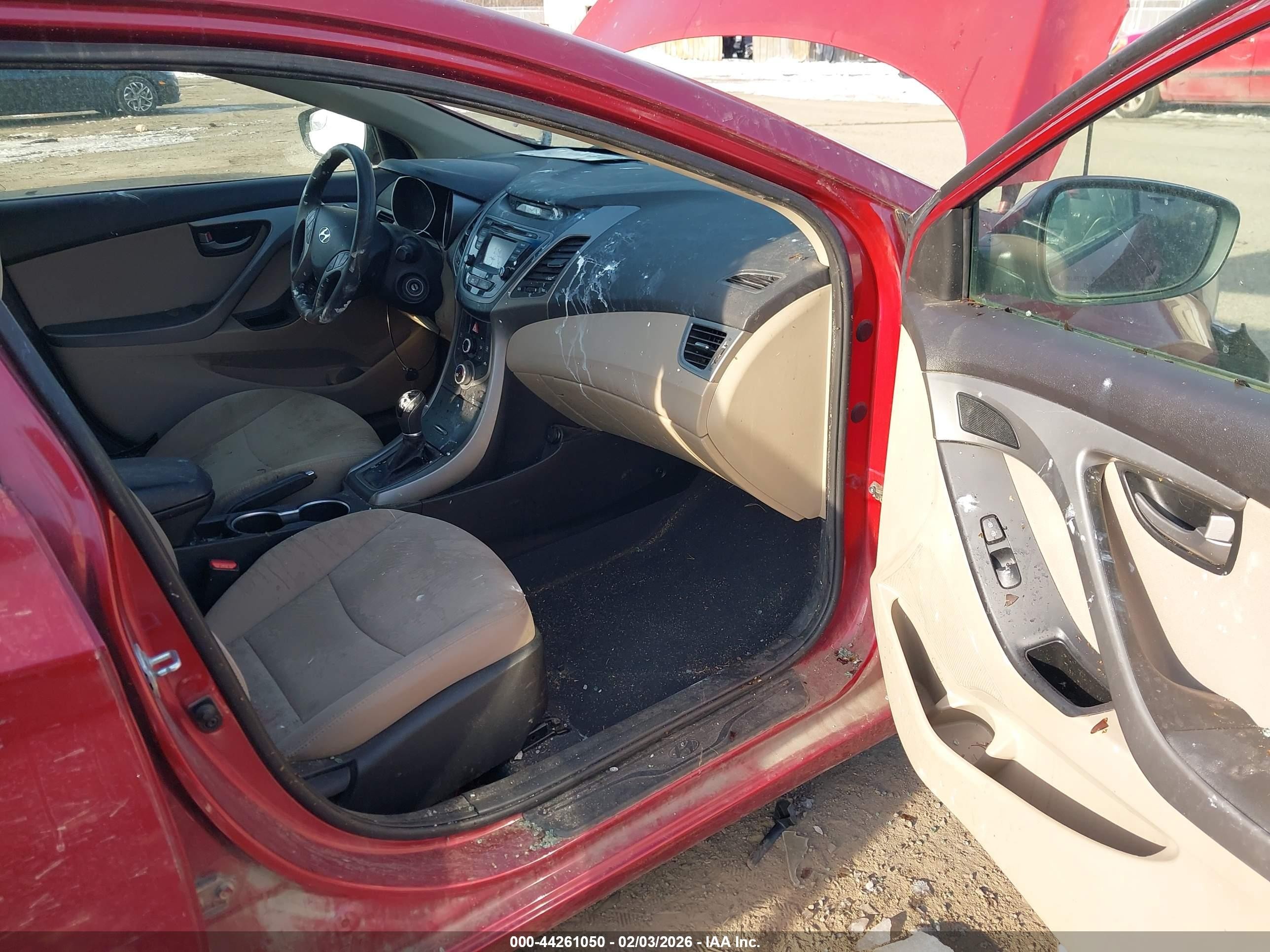 2015 Hyundai Elantra Se Burgundy vin: 5NPDH4AE1FH589065