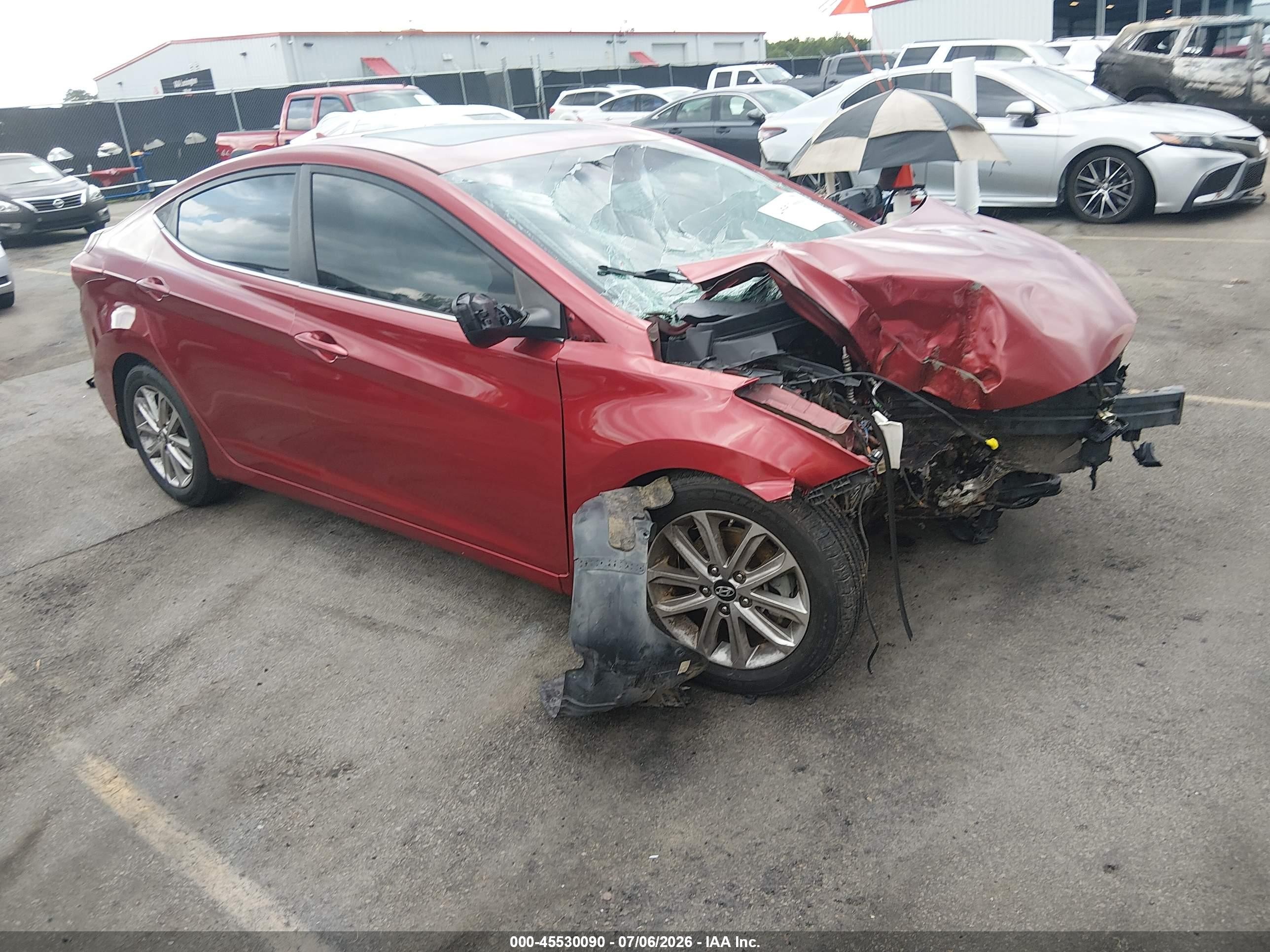2015 Hyundai Elantra Se Red vin: 5NPDH4AE1FH591902