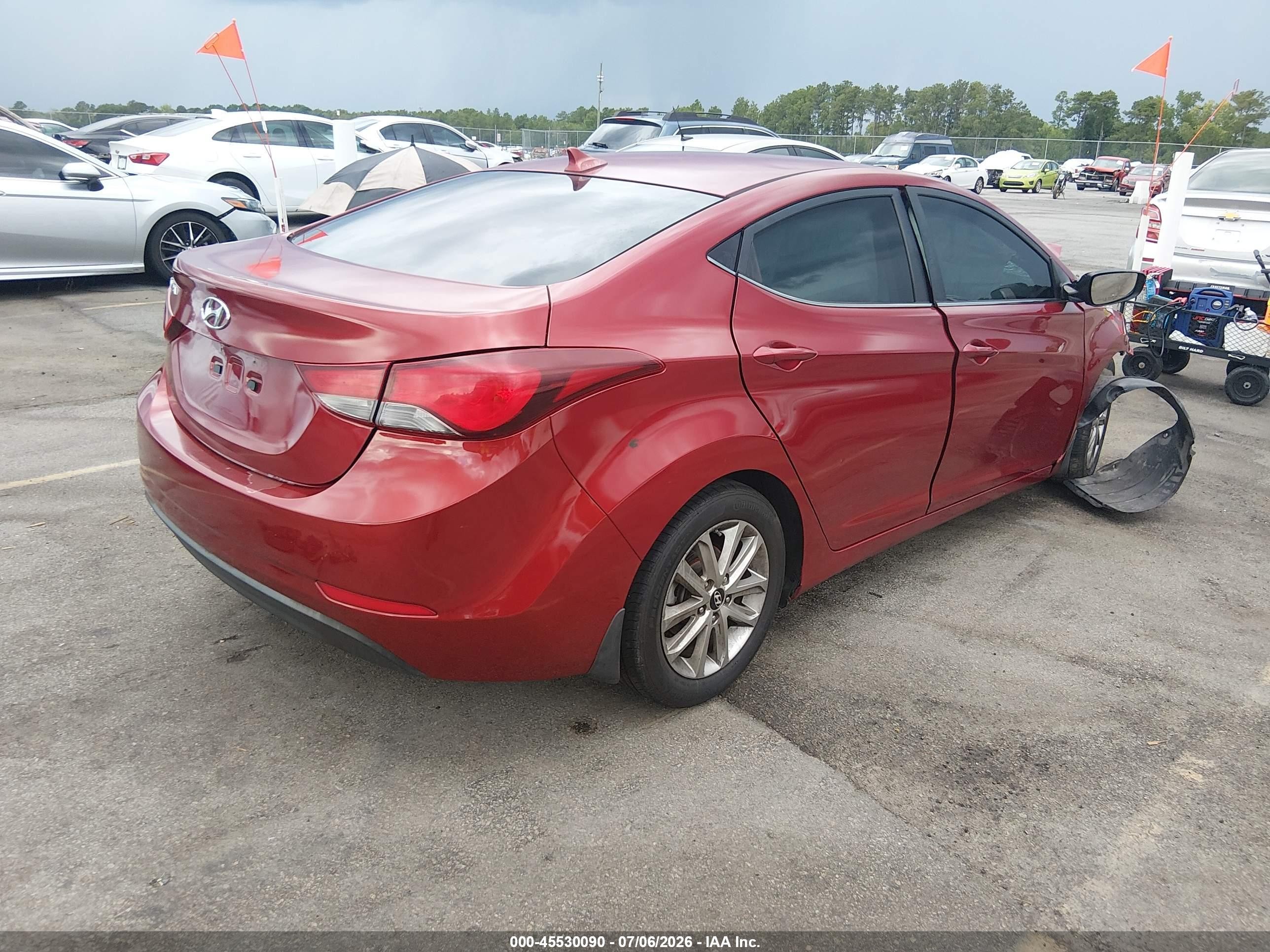 2015 Hyundai Elantra Se Red vin: 5NPDH4AE1FH591902