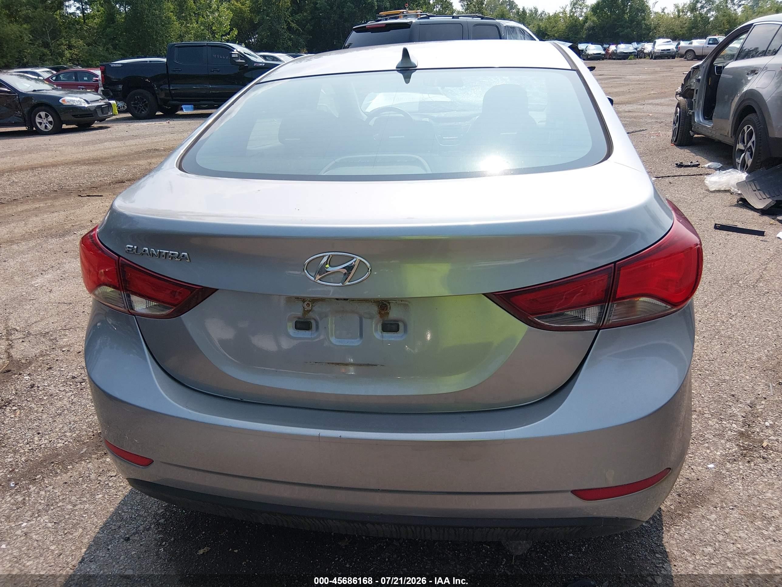 2015 Hyundai Elantra Se Gray vin: 5NPDH4AE1FH594976