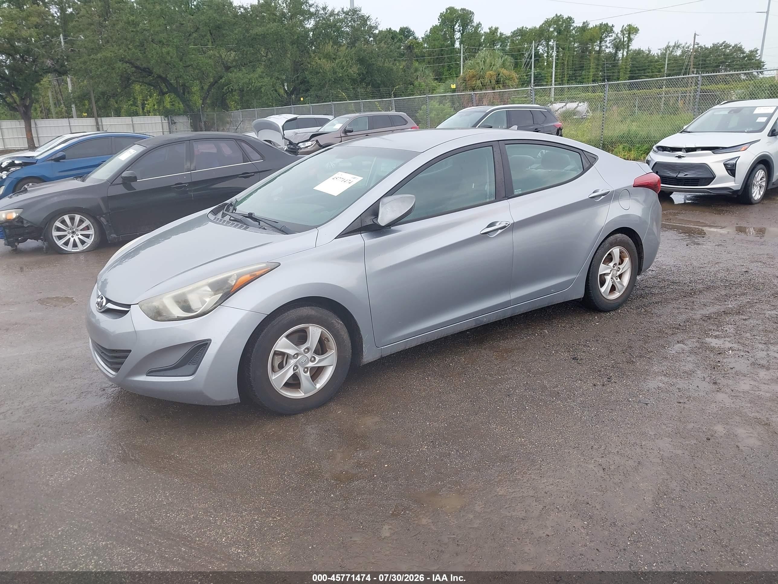 2015 Hyundai Elantra Se Gray vin: 5NPDH4AE1FH599580