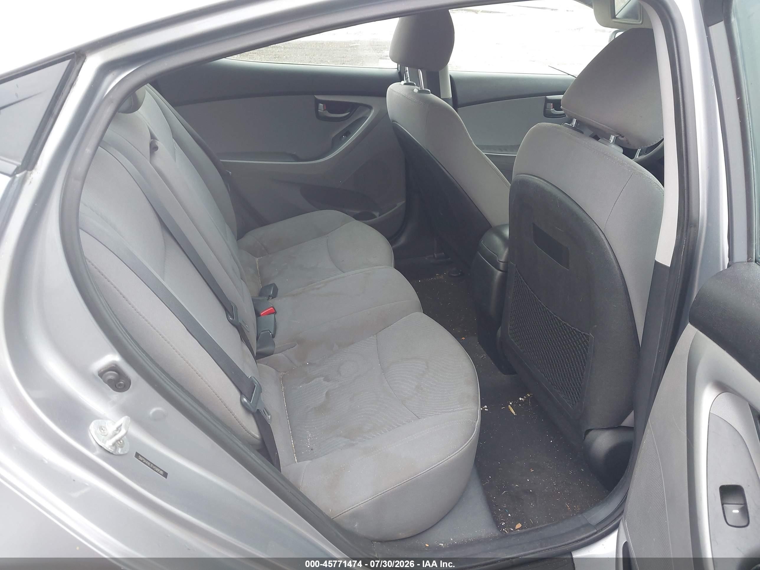 2015 Hyundai Elantra Se Gray vin: 5NPDH4AE1FH599580