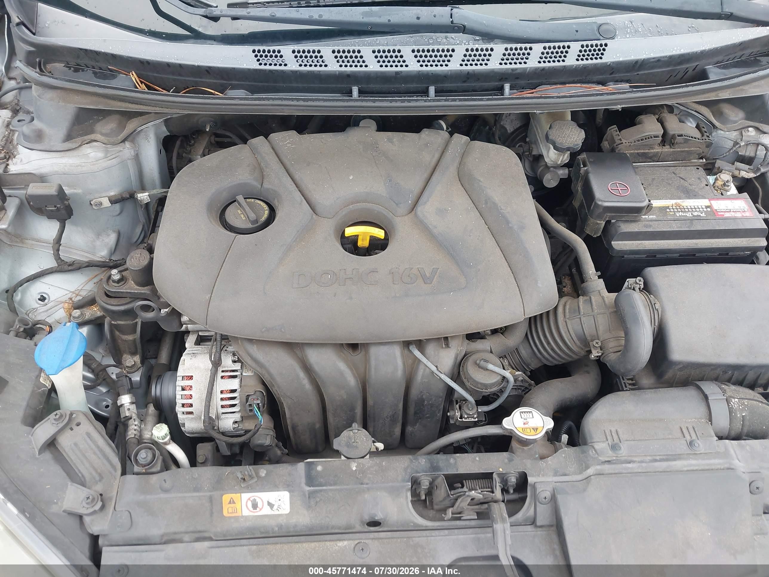 2015 Hyundai Elantra Se Gray vin: 5NPDH4AE1FH599580