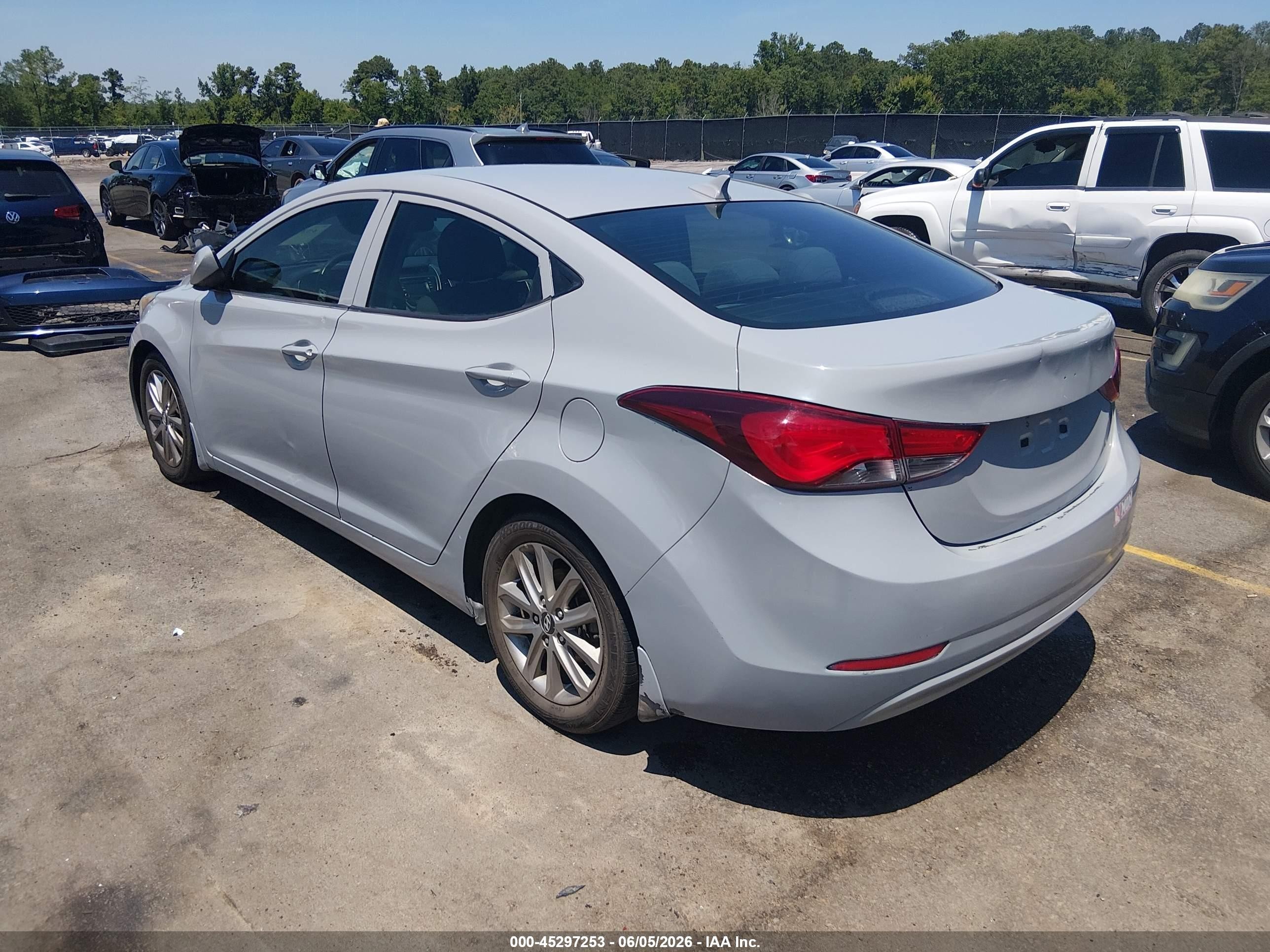 2015 Hyundai Elantra Se Gray vin: 5NPDH4AE1FH608858