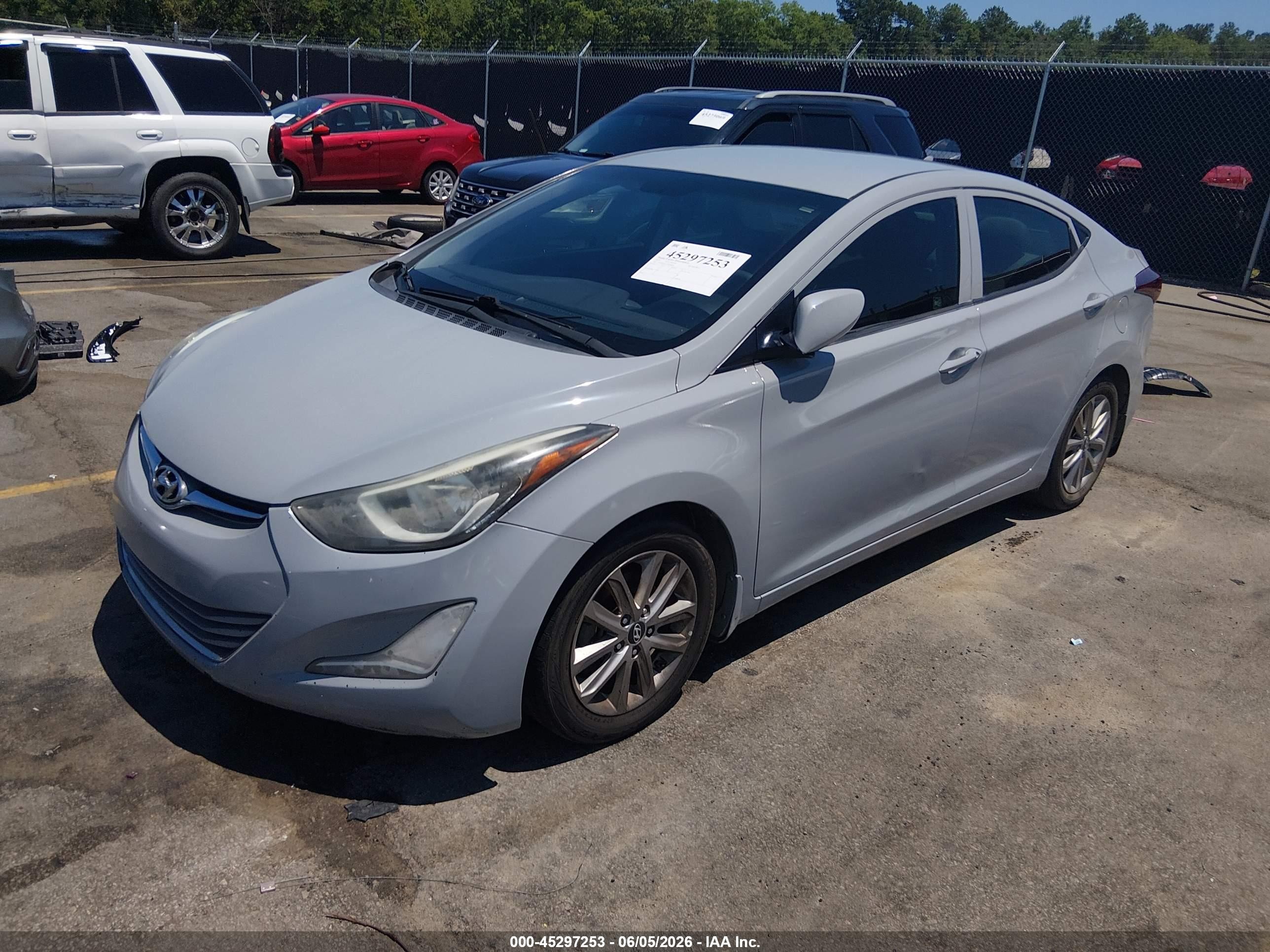 2015 Hyundai Elantra Se Gray vin: 5NPDH4AE1FH608858