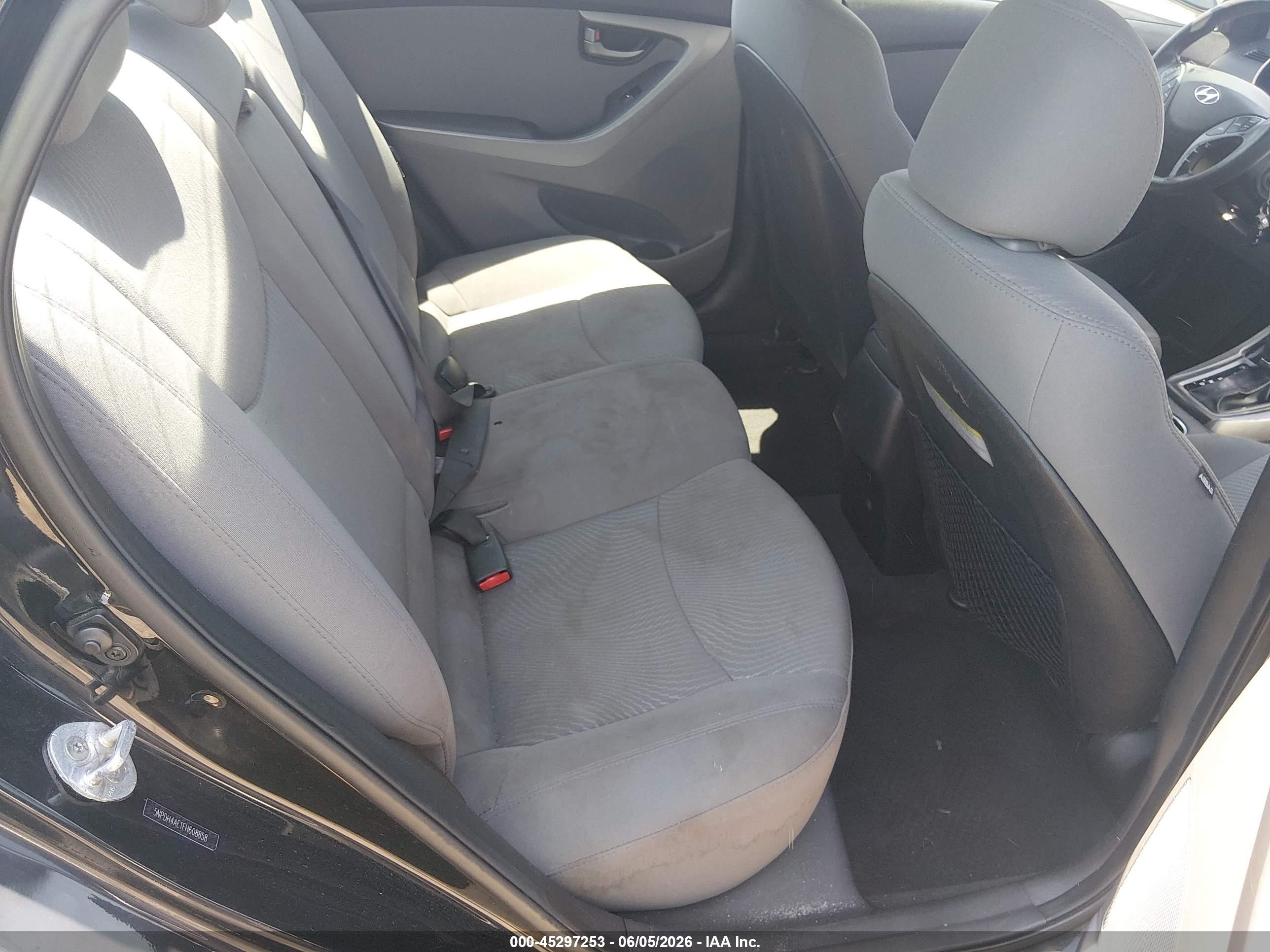 2015 Hyundai Elantra Se Gray vin: 5NPDH4AE1FH608858