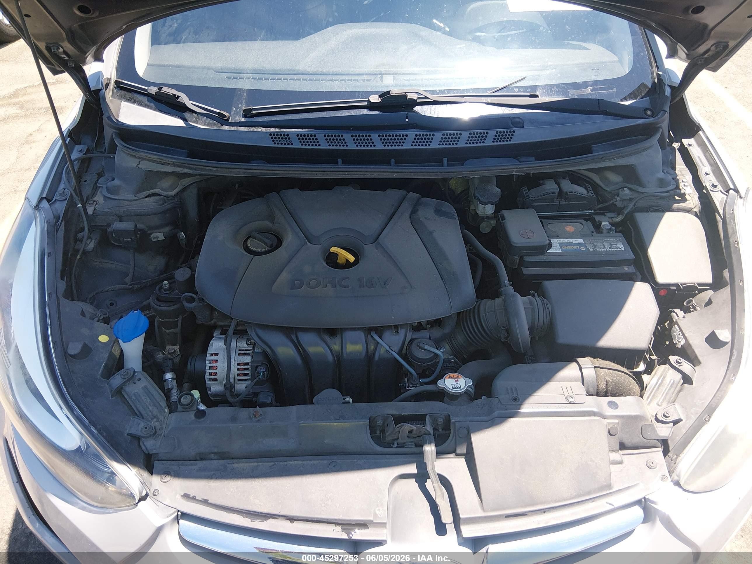 2015 Hyundai Elantra Se Gray vin: 5NPDH4AE1FH608858