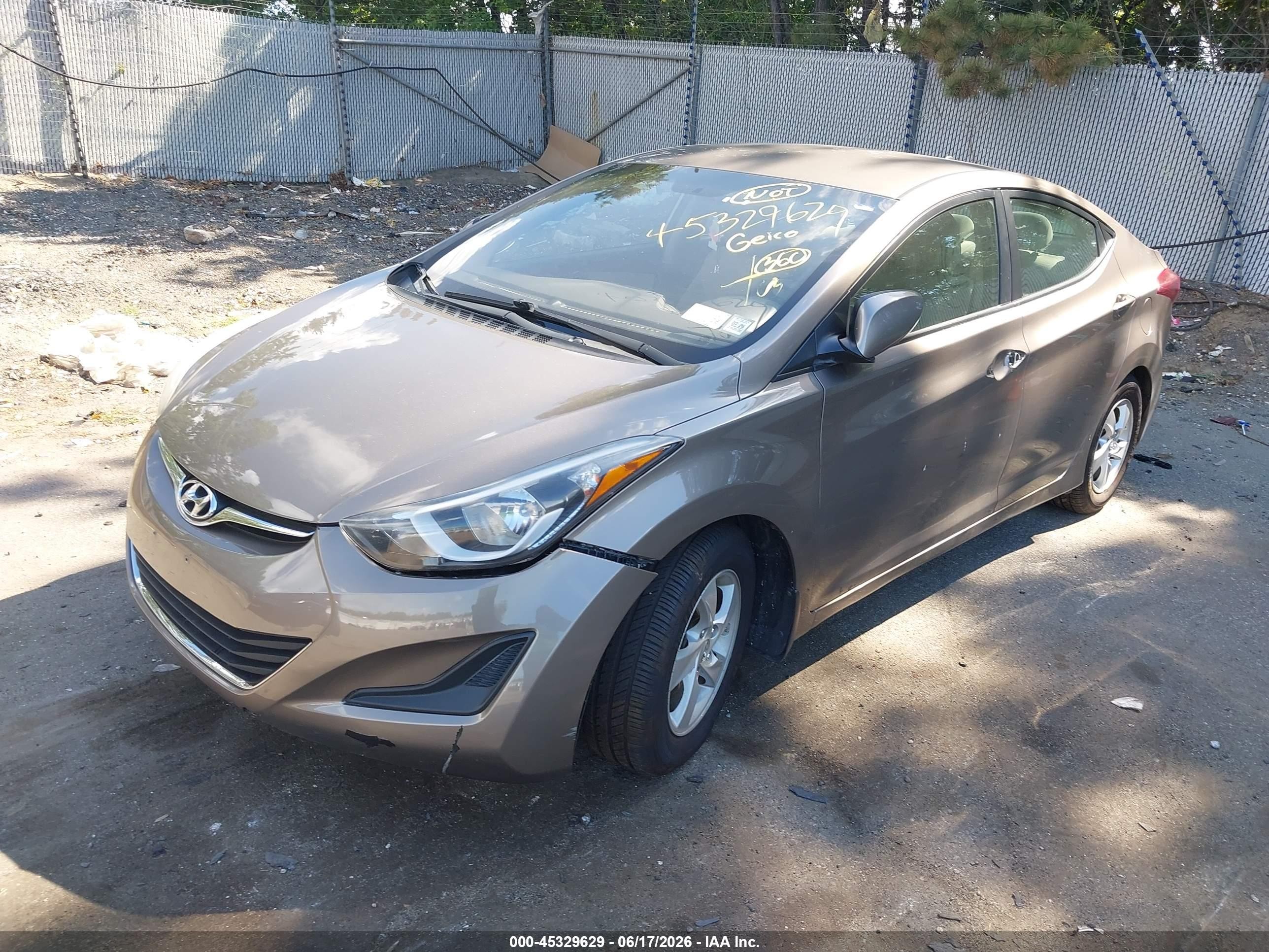 2015 Hyundai Elantra Se Серый vin: 5NPDH4AE1FH615678