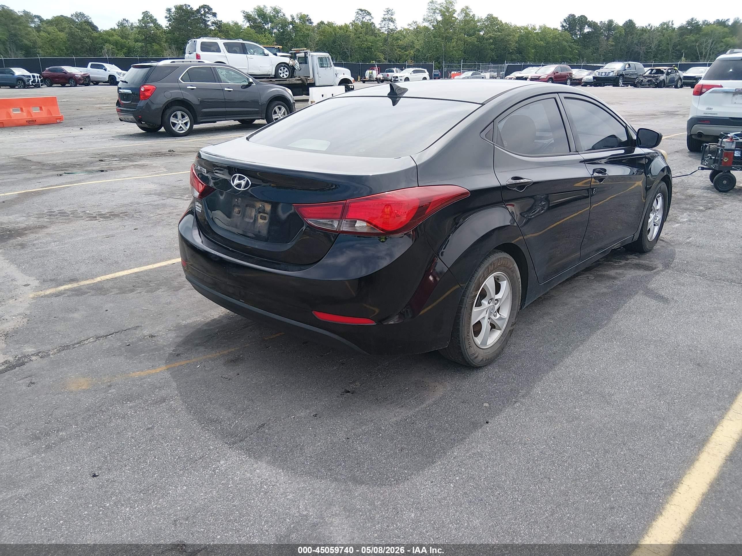 2015 Hyundai Elantra Se Black vin: 5NPDH4AE1FH626681