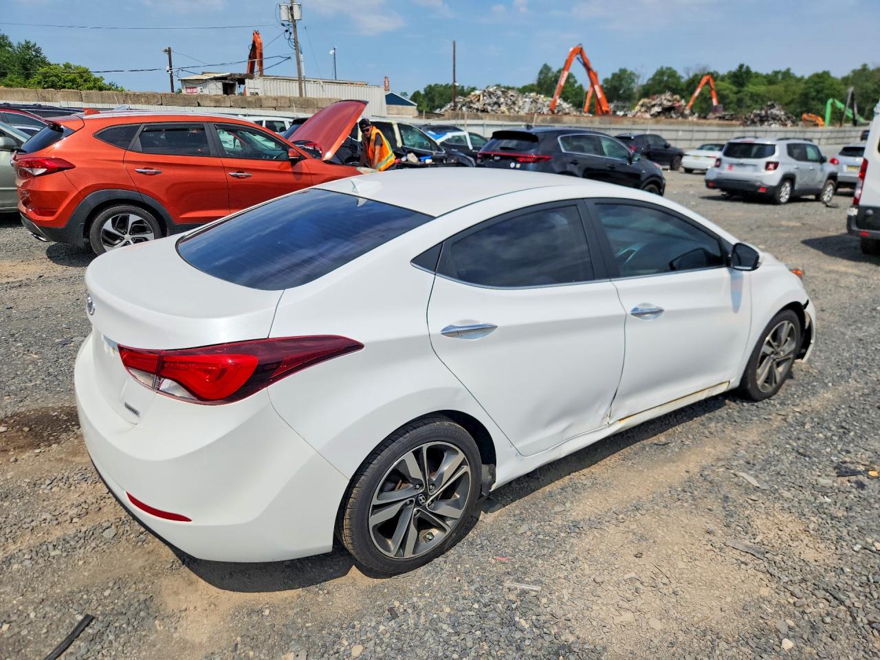 2015 Hyundai Elantra Limited Белый vin: 5NPDH4AE1FH627913