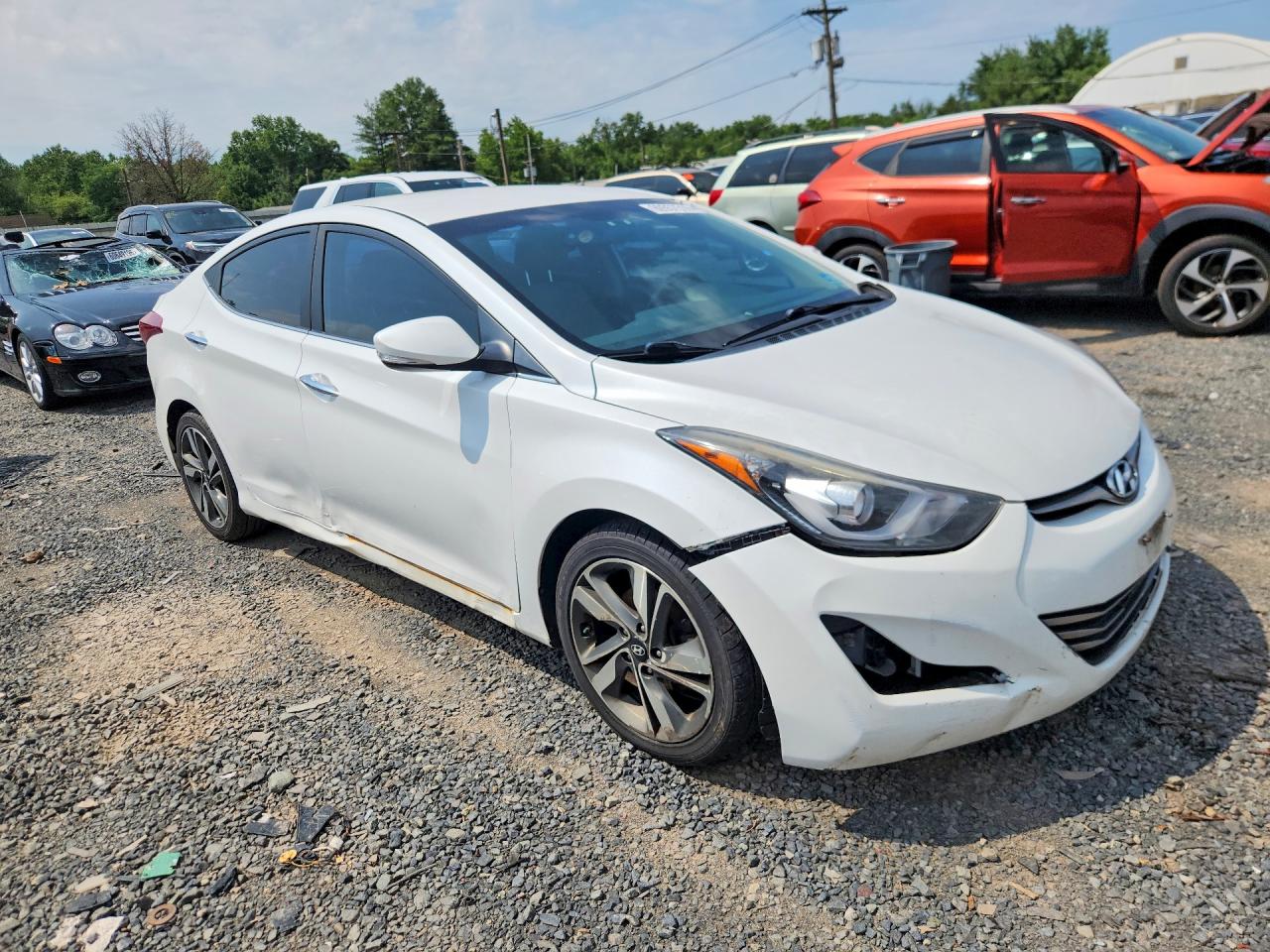 2015 Hyundai Elantra Limited Белый vin: 5NPDH4AE1FH627913