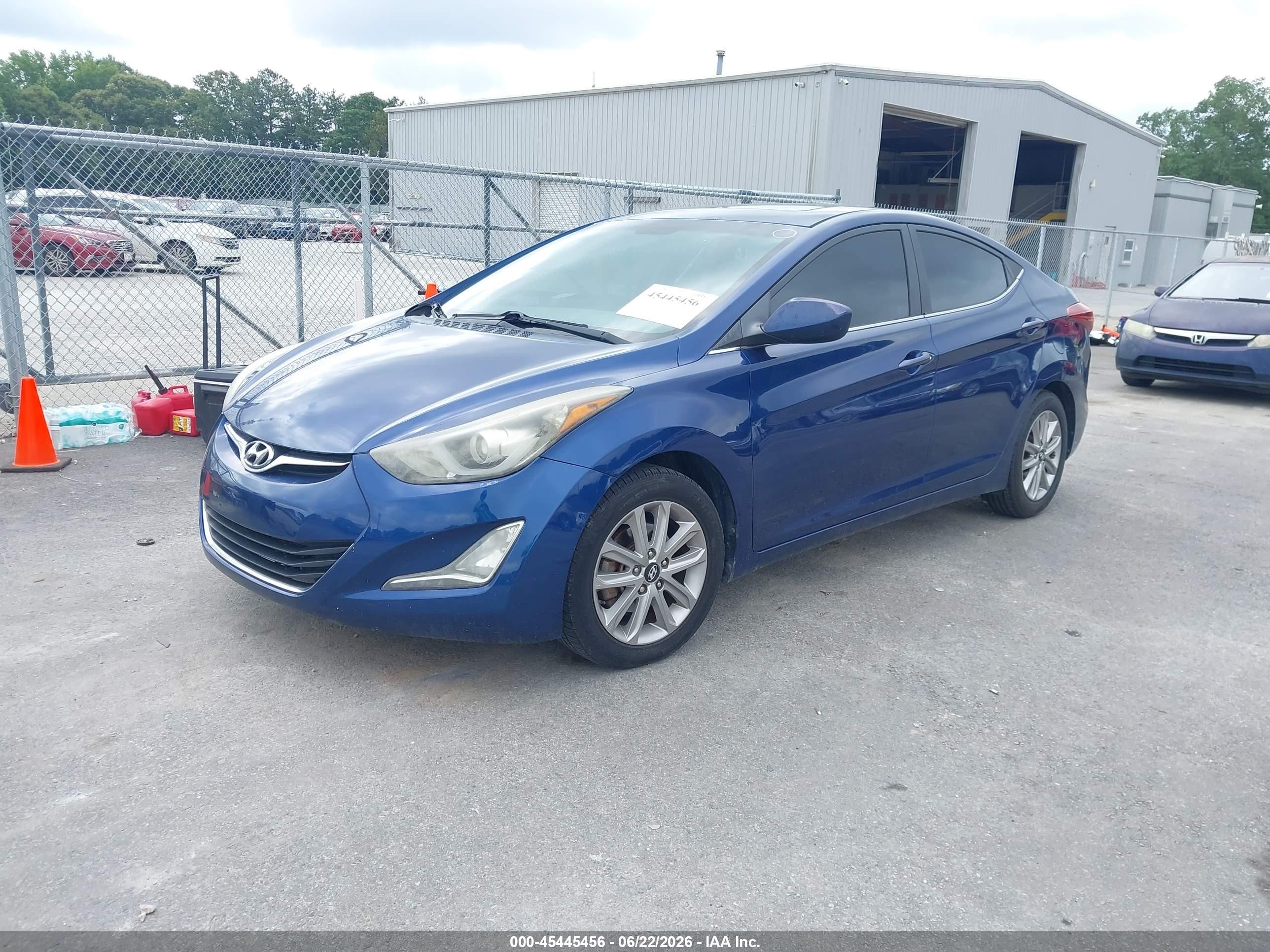 2015 Hyundai Elantra Se Blue vin: 5NPDH4AE1FH629354