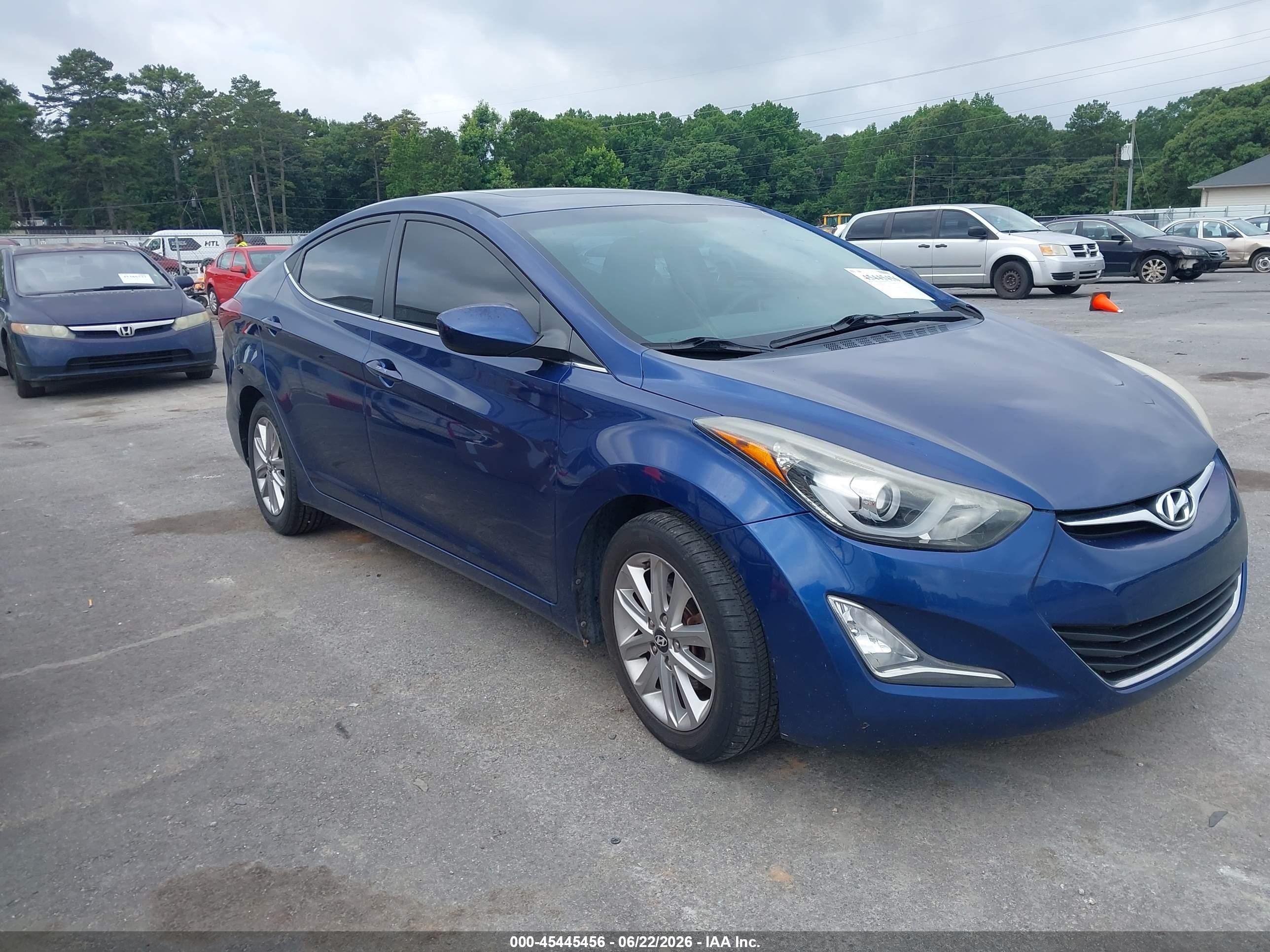 2015 Hyundai Elantra Se Blue vin: 5NPDH4AE1FH629354