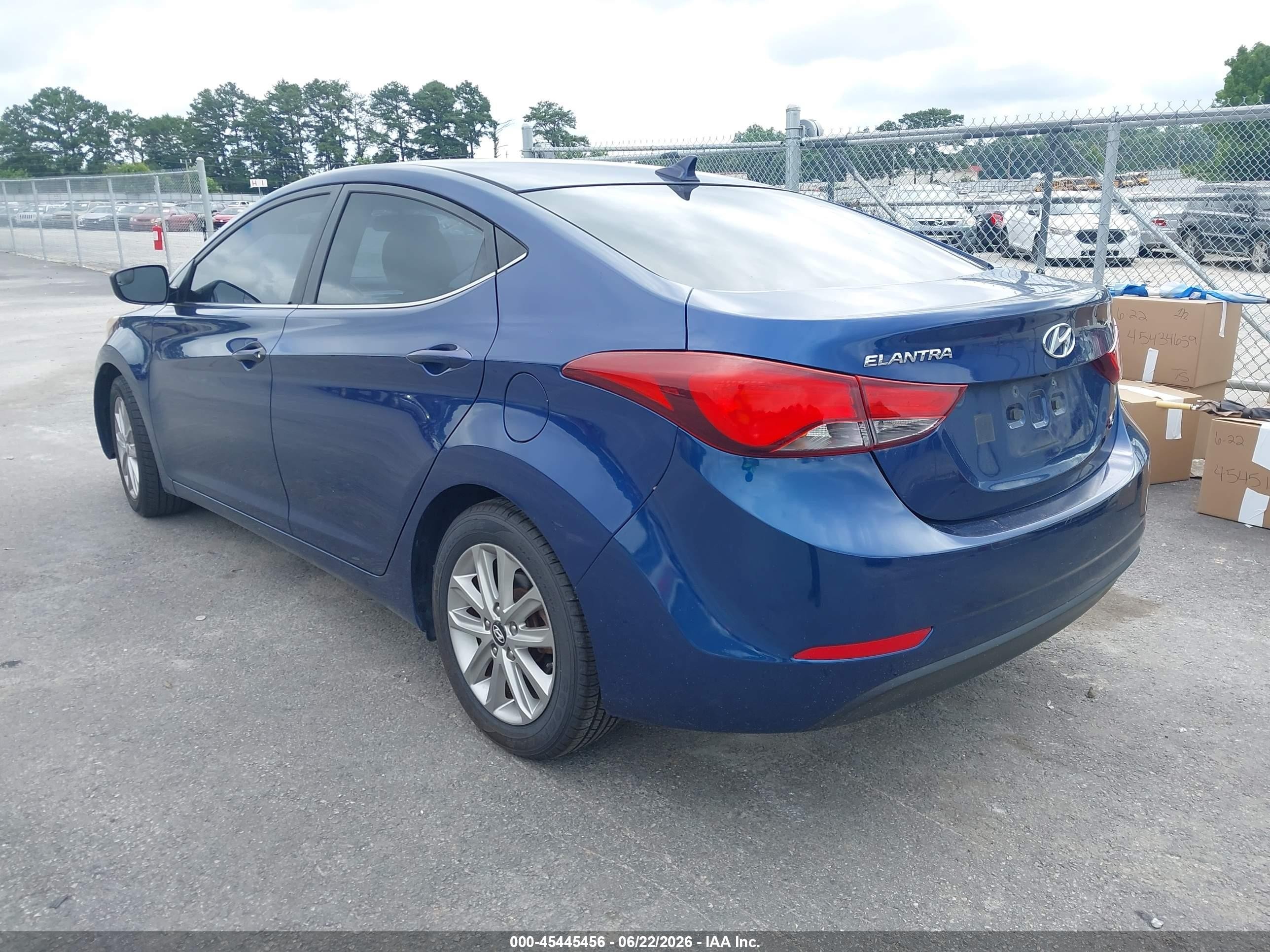 2015 Hyundai Elantra Se Blue vin: 5NPDH4AE1FH629354