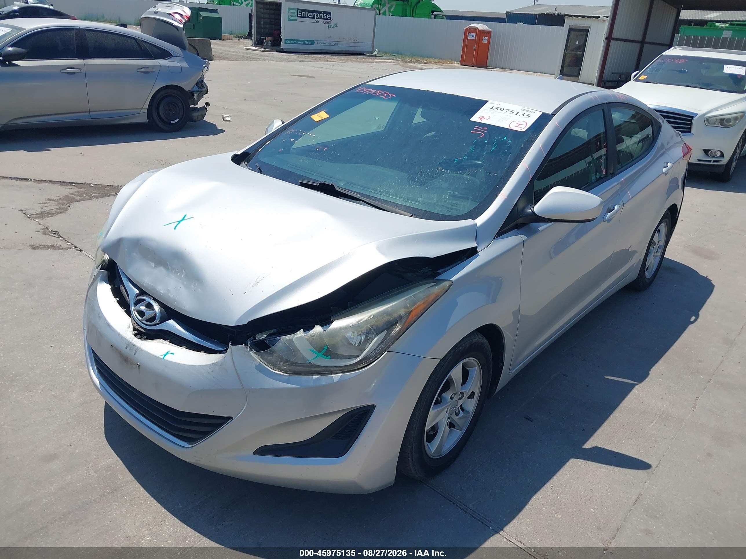 2015 Hyundai Elantra Se Silver vin: 5NPDH4AE1FH635896