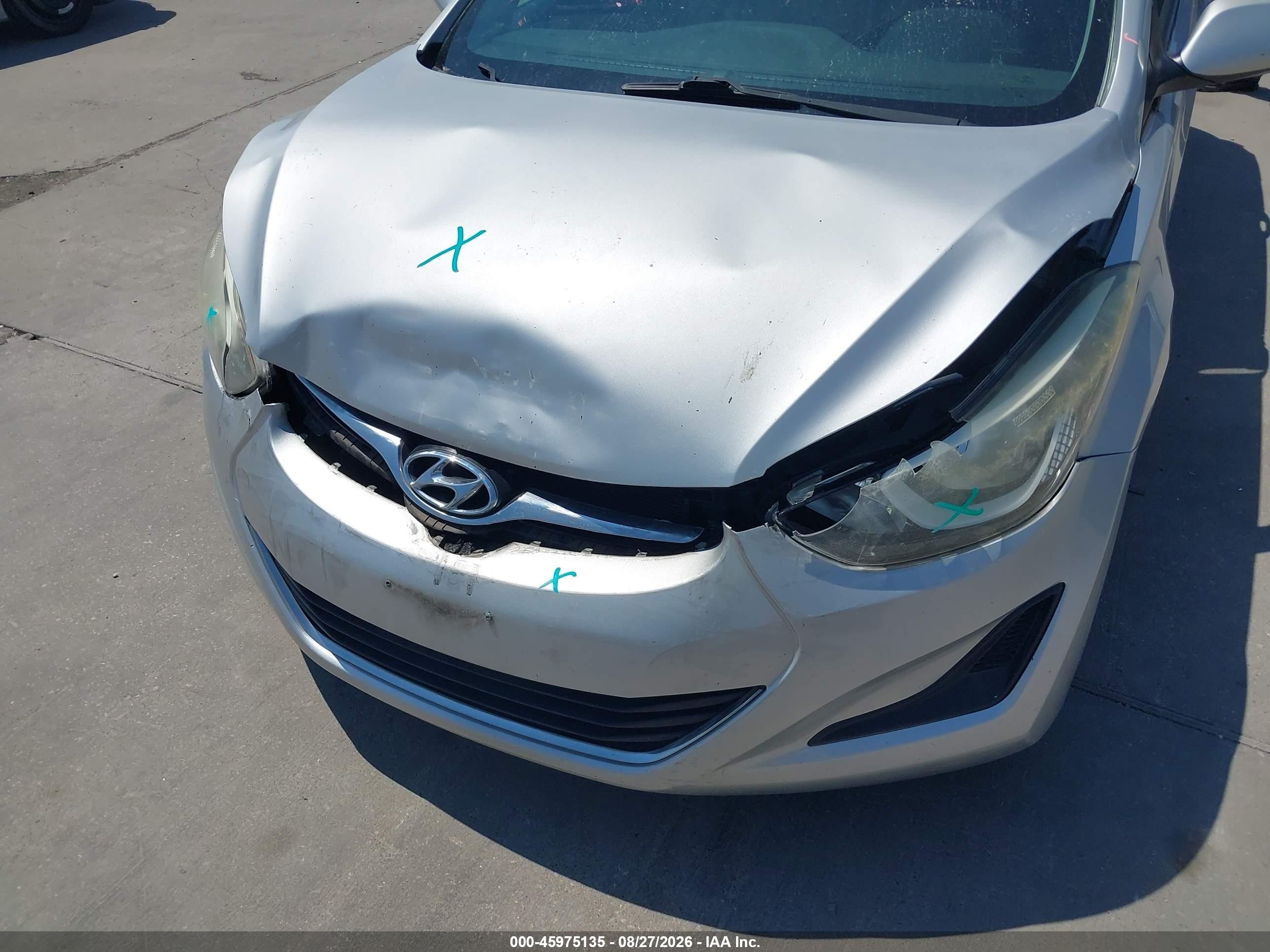 2015 Hyundai Elantra Se Silver vin: 5NPDH4AE1FH635896