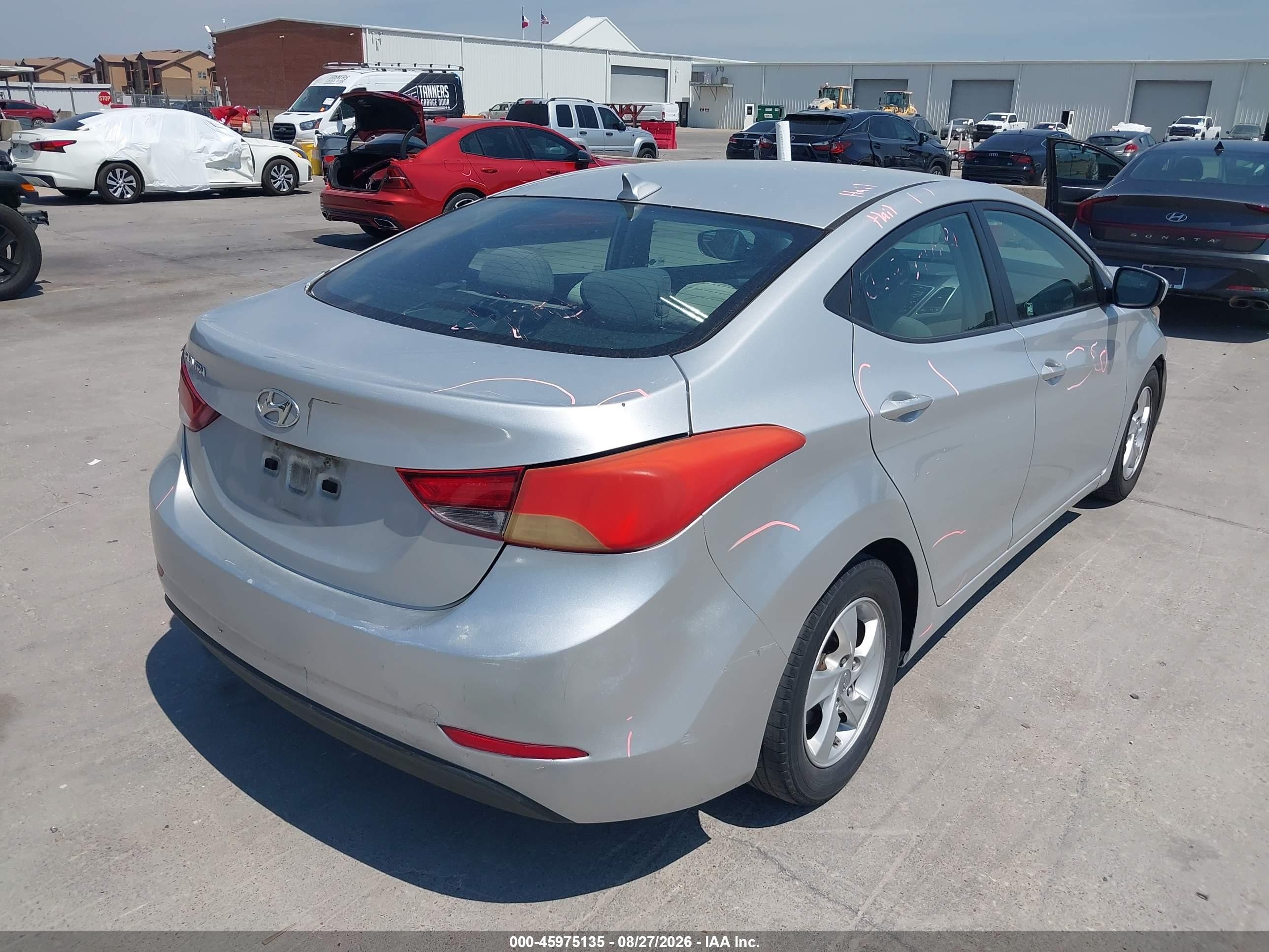 2015 Hyundai Elantra Se Silver vin: 5NPDH4AE1FH635896
