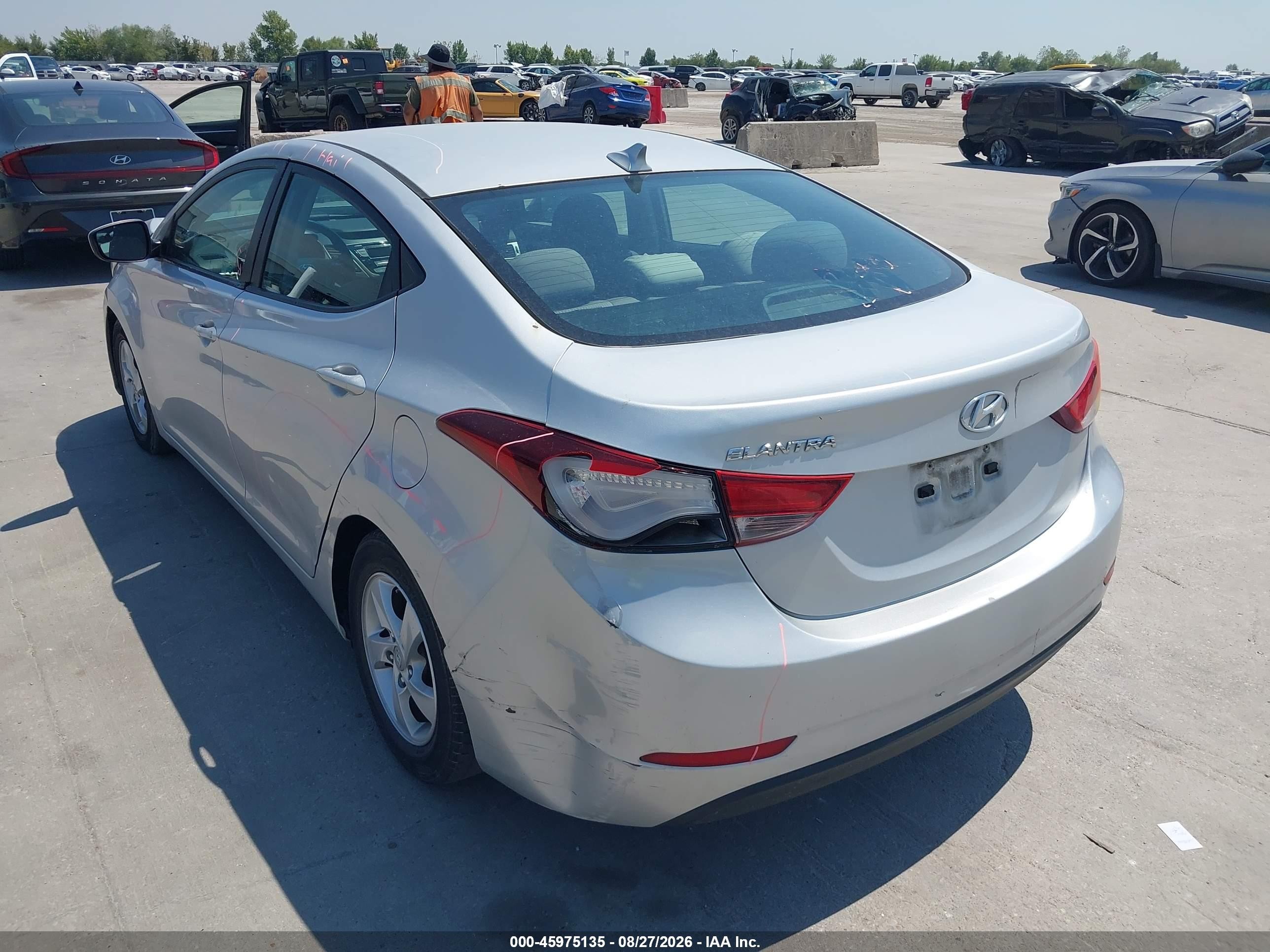 2015 Hyundai Elantra Se Silver vin: 5NPDH4AE1FH635896