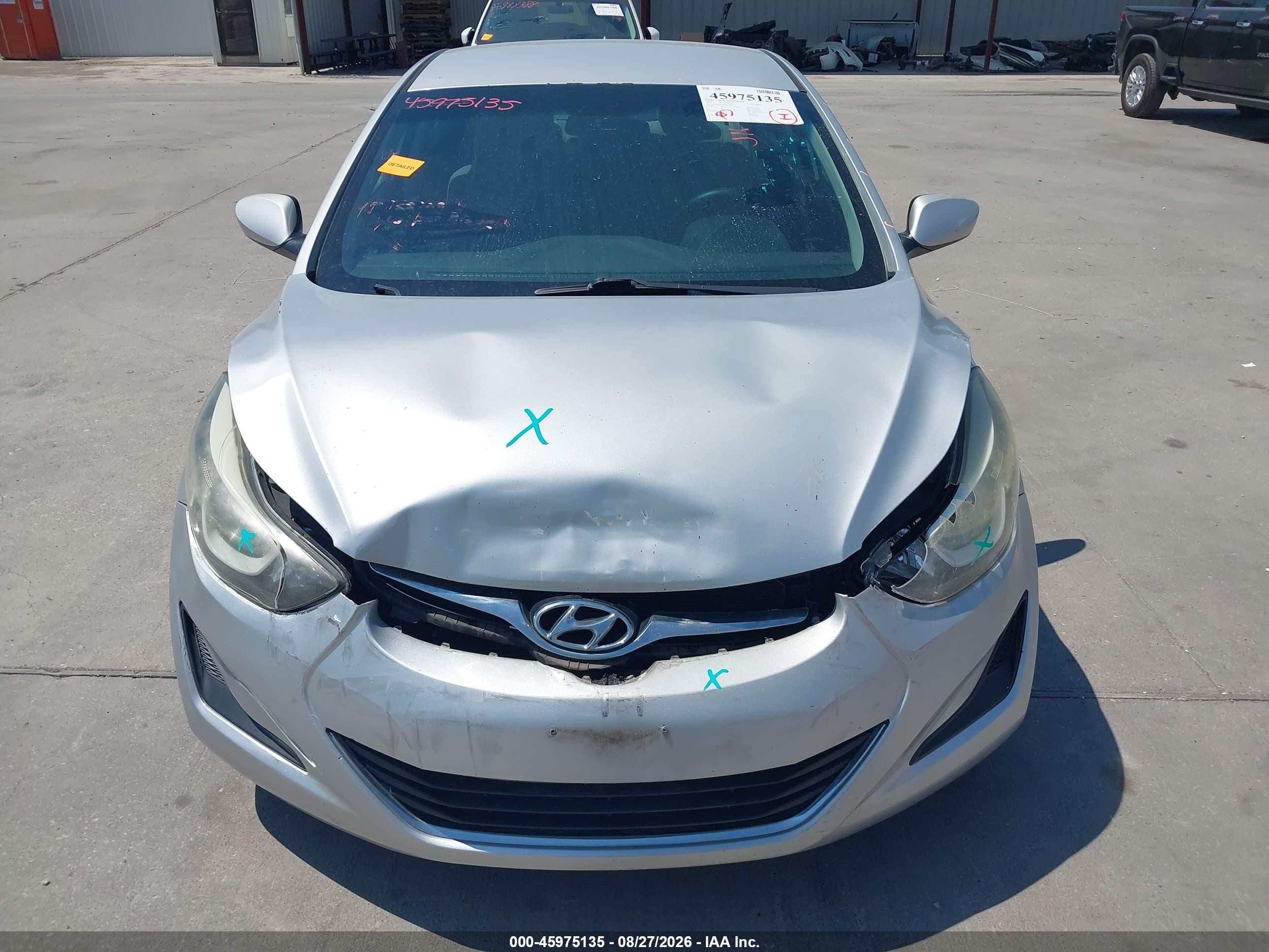 2015 Hyundai Elantra Se Silver vin: 5NPDH4AE1FH635896
