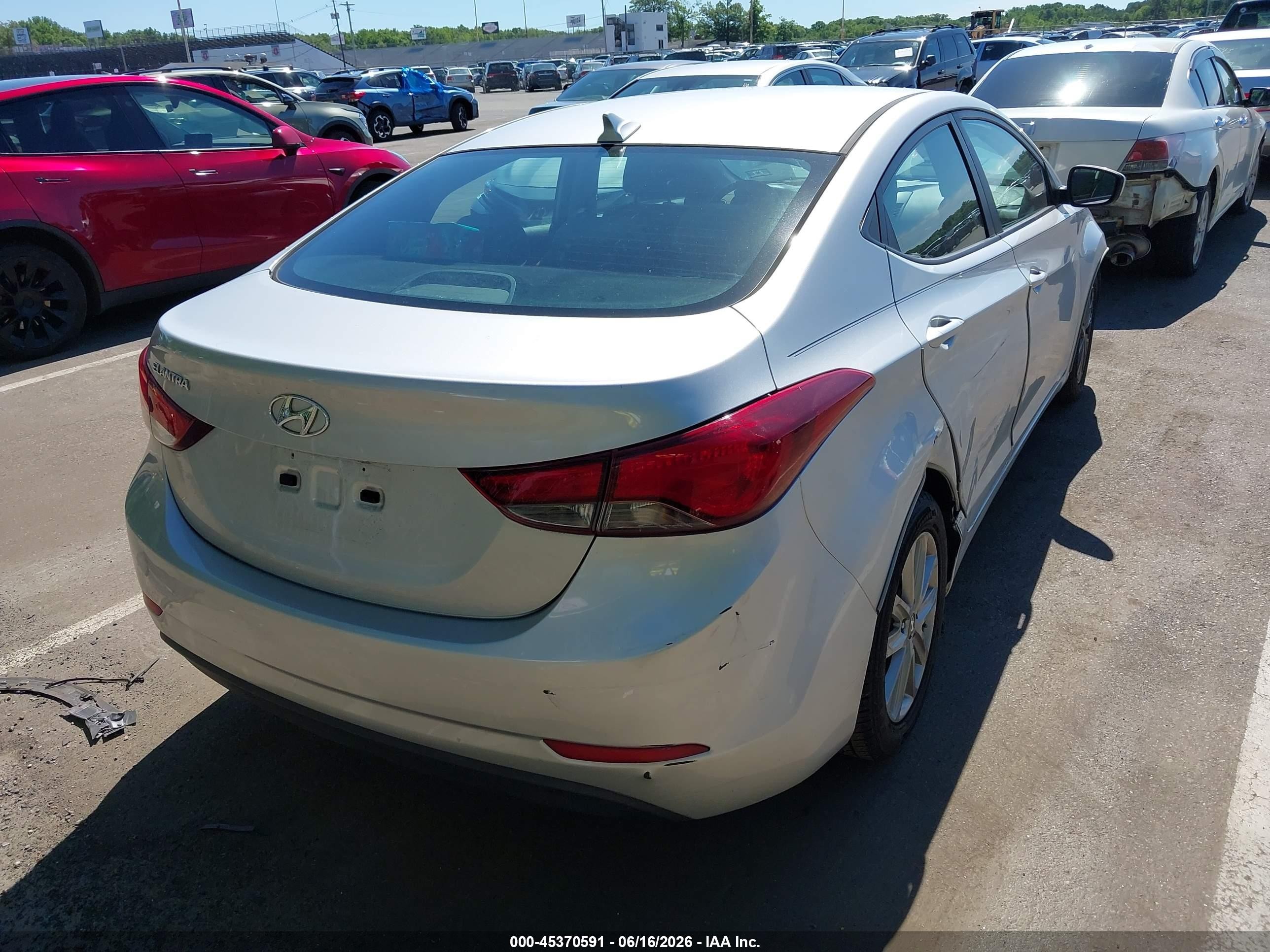 2015 Hyundai Elantra Se Gray vin: 5NPDH4AE1FH638295