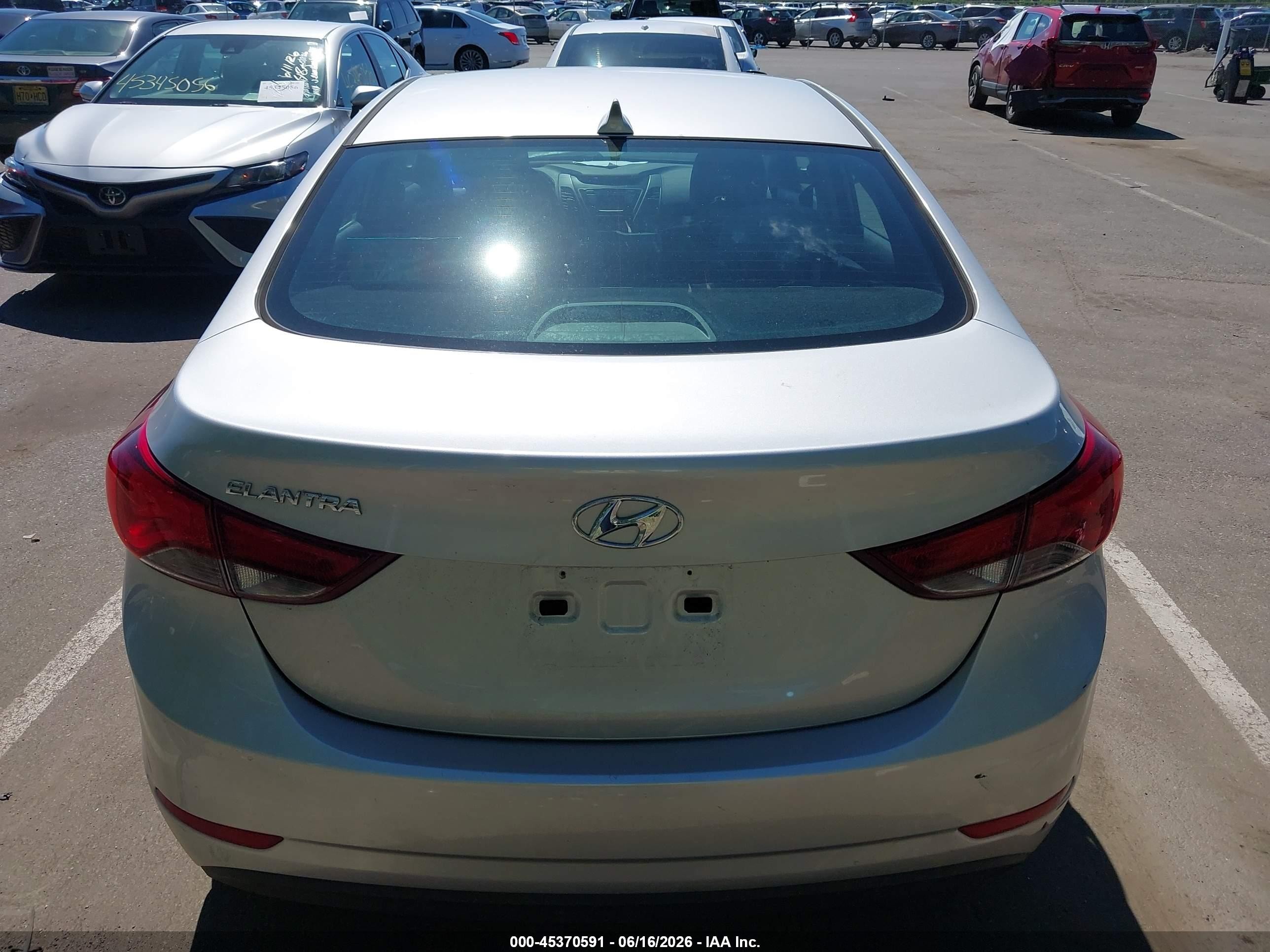 2015 Hyundai Elantra Se Gray vin: 5NPDH4AE1FH638295