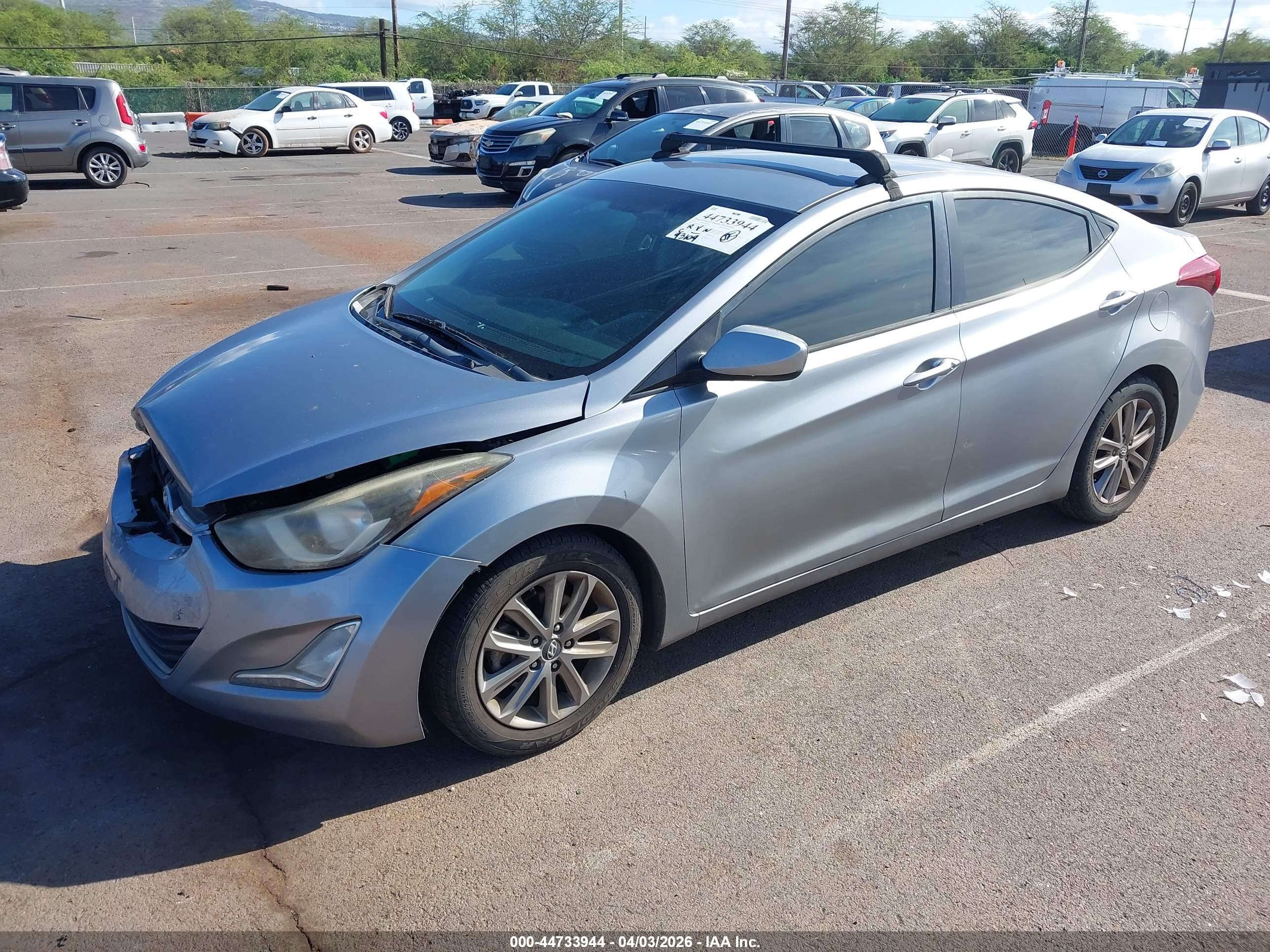 2015 Hyundai Elantra Se Silver vin: 5NPDH4AE1FH640192