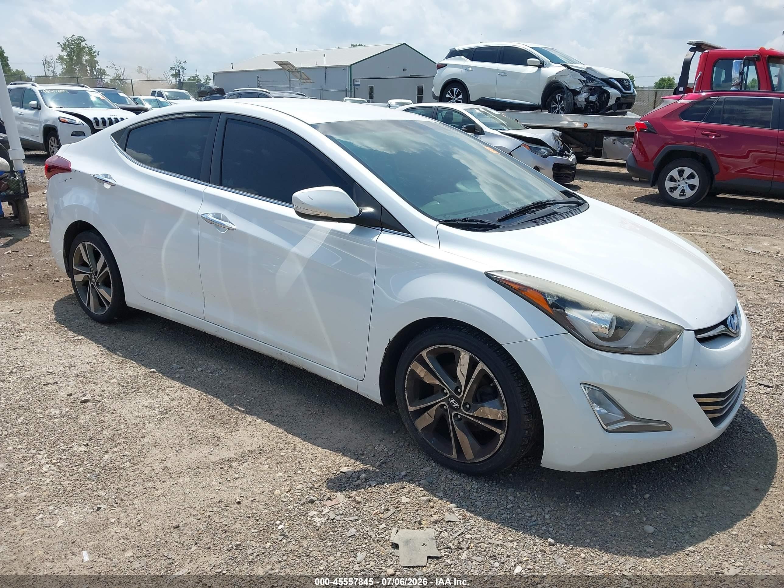 2015 Hyundai Elantra Limited White vin: 5NPDH4AE1FH649524