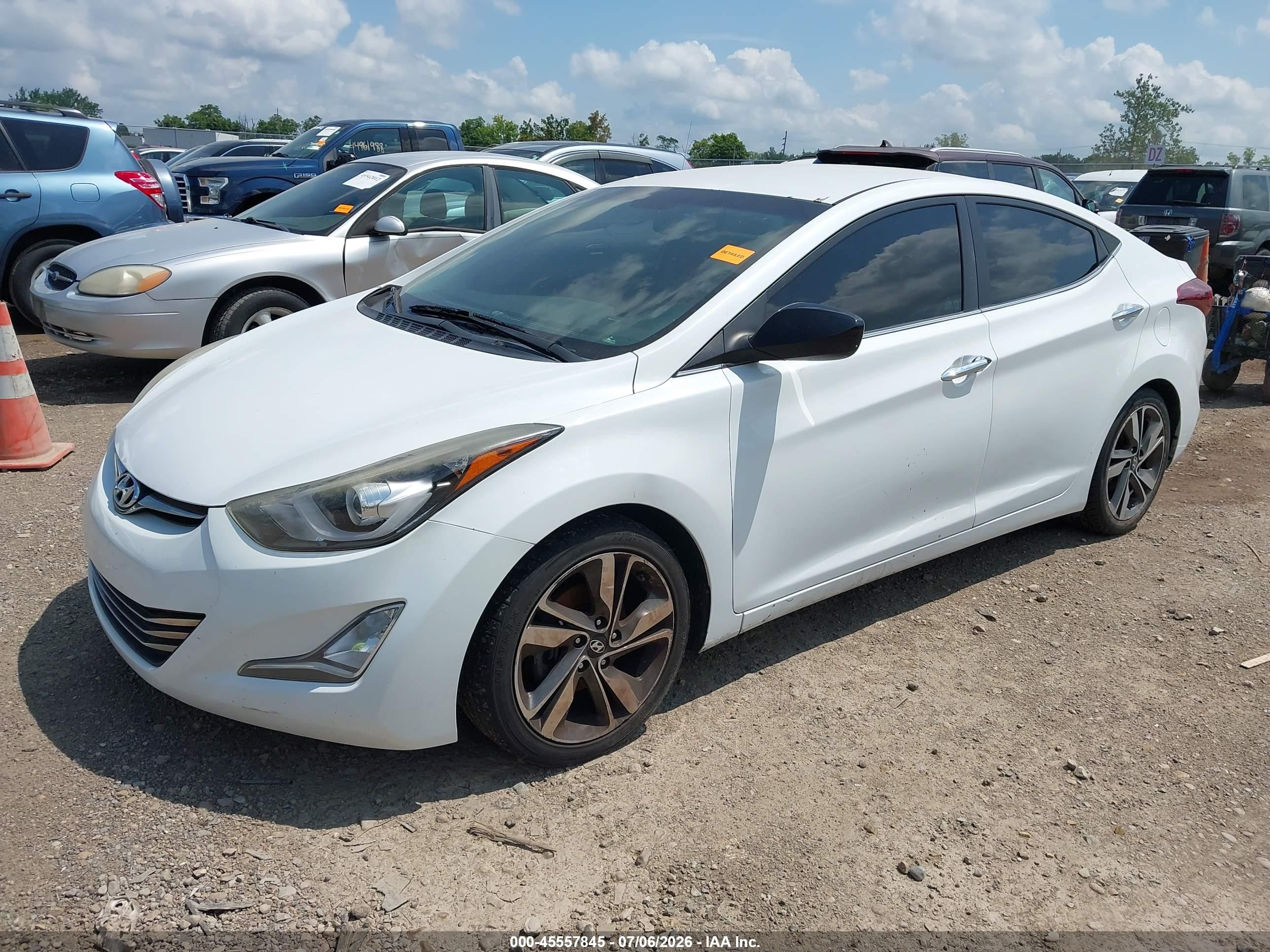 2015 Hyundai Elantra Limited White vin: 5NPDH4AE1FH649524