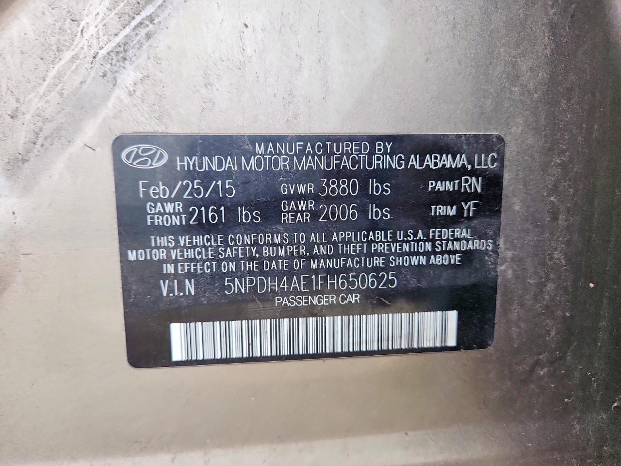 2015 Hyundai Elantra Se Бежевый vin: 5NPDH4AE1FH650625