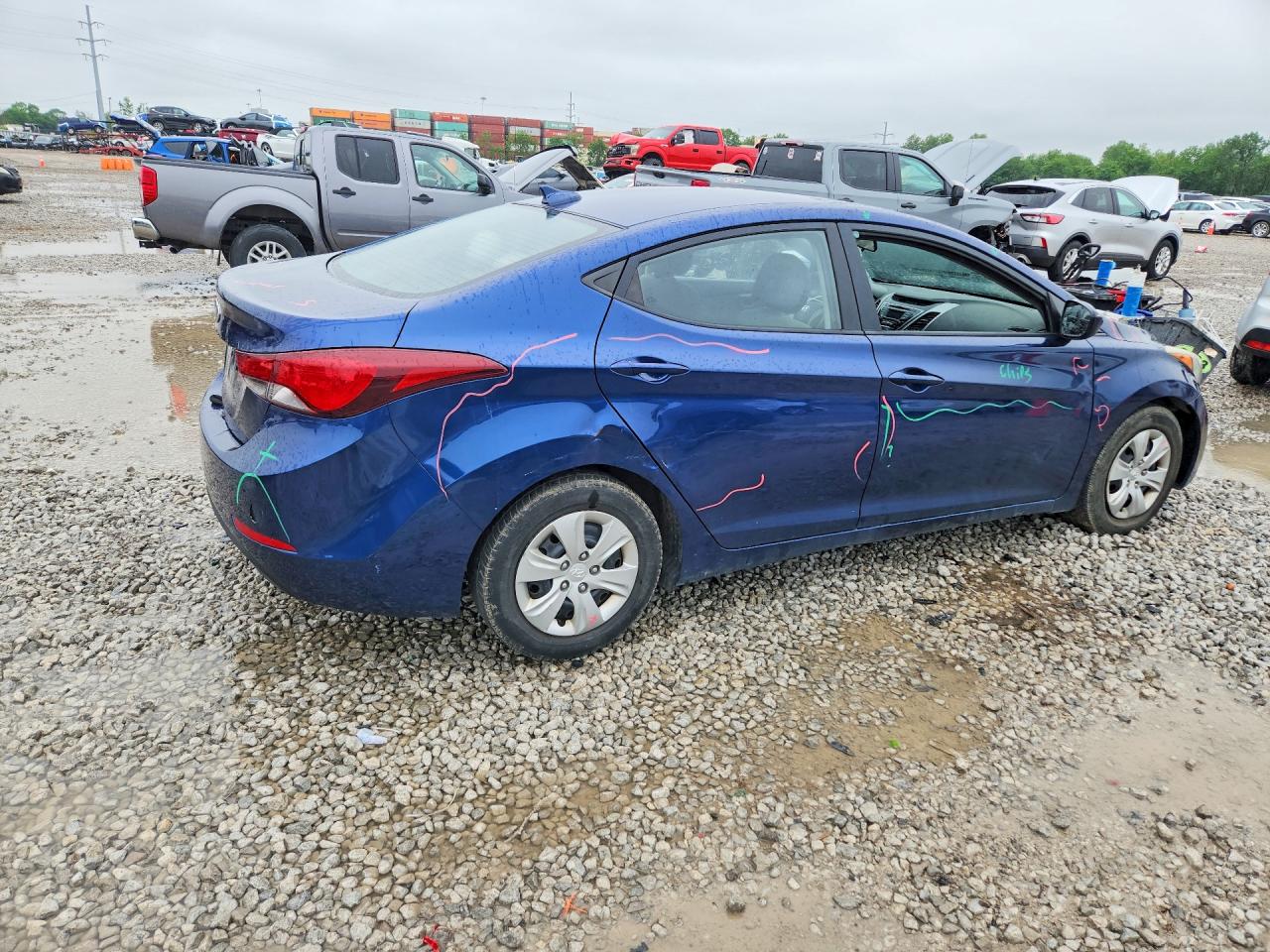 2016 Hyundai Elantra Se Blue vin: 5NPDH4AE1GH687403