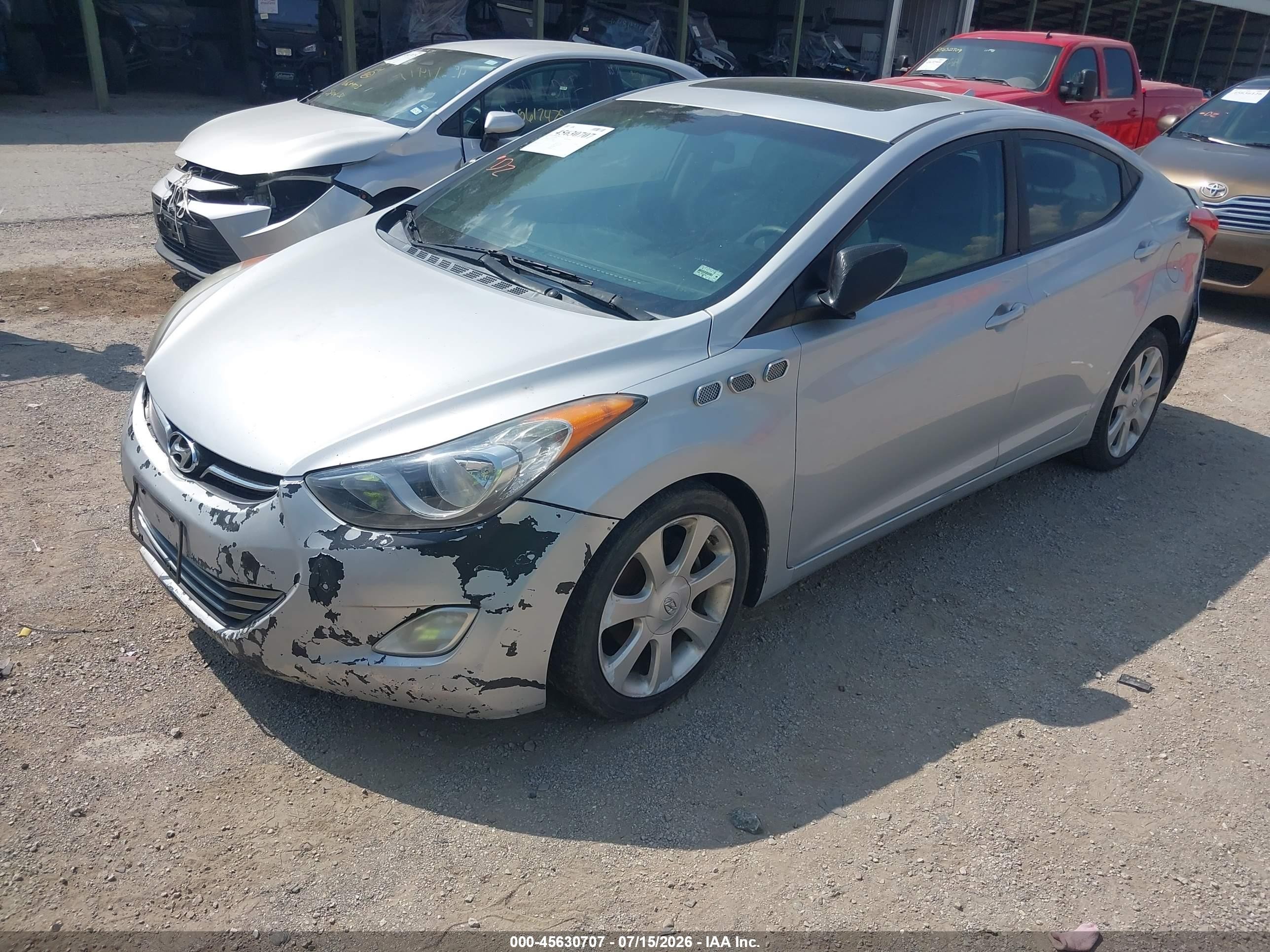 2011 Hyundai Elantra Limited Серебряный vin: 5NPDH4AE2BH005038