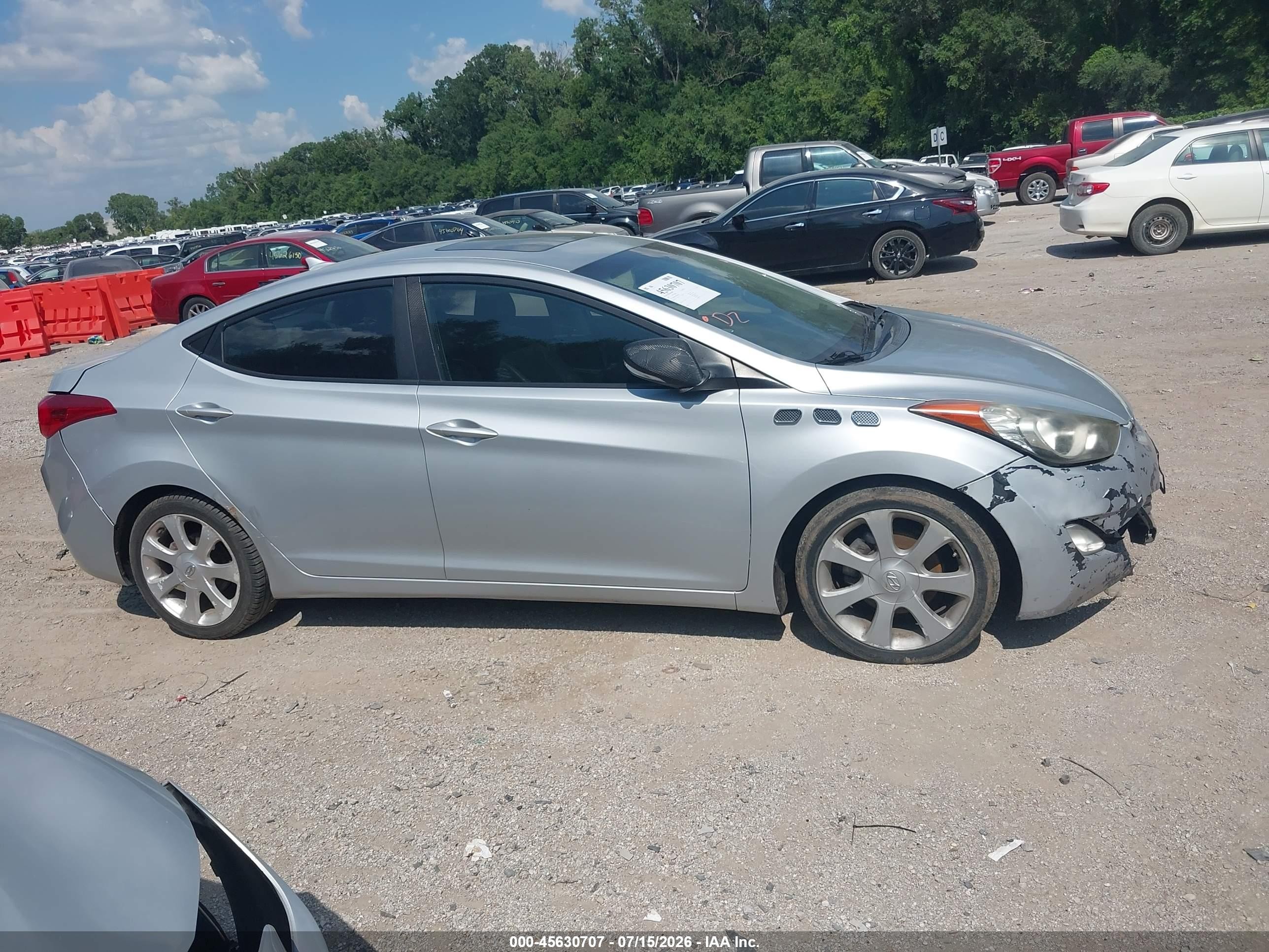 2011 Hyundai Elantra Limited Серебряный vin: 5NPDH4AE2BH005038