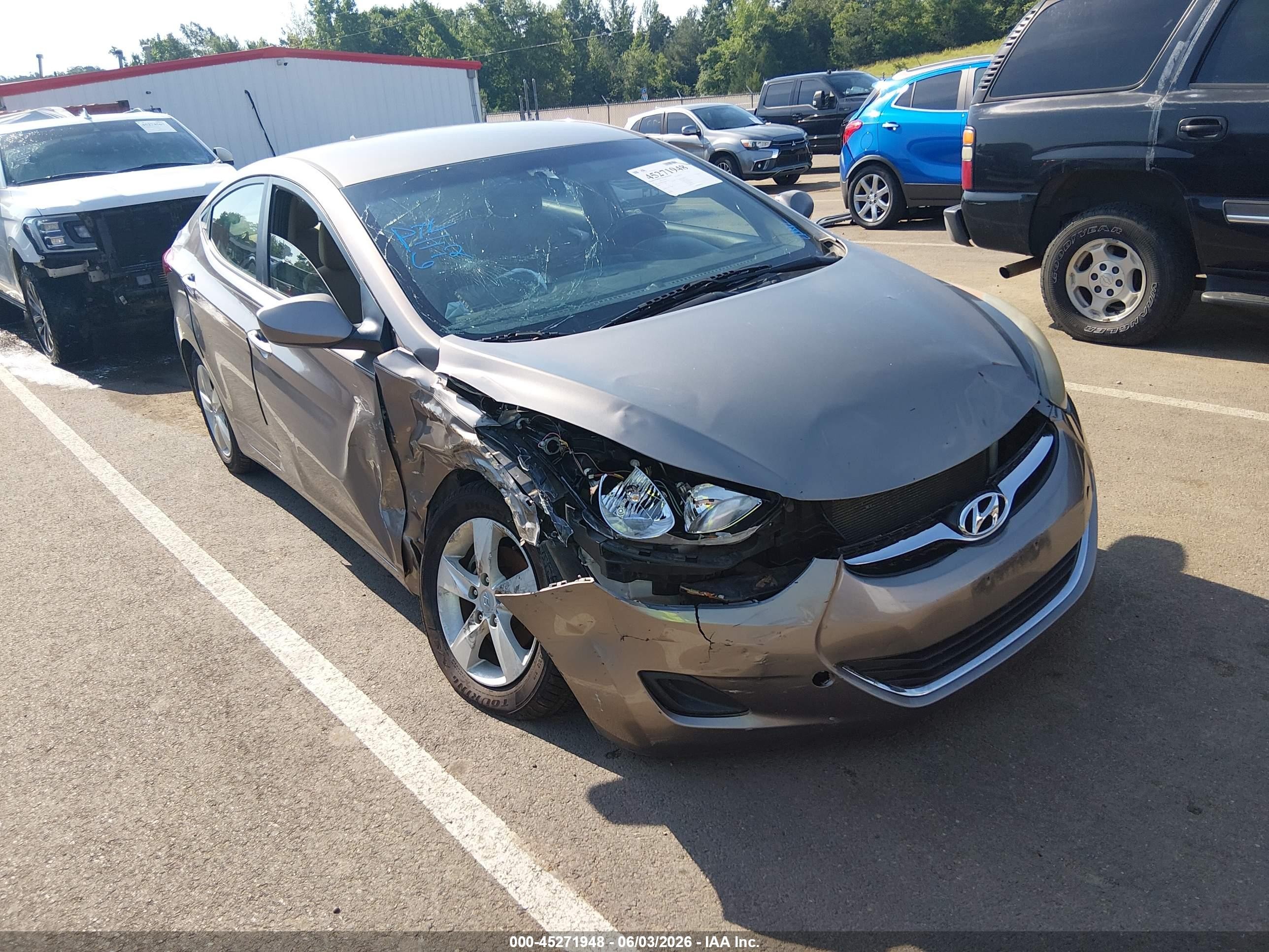 2011 Hyundai Elantra Gls Gray vin: 5NPDH4AE2BH007145