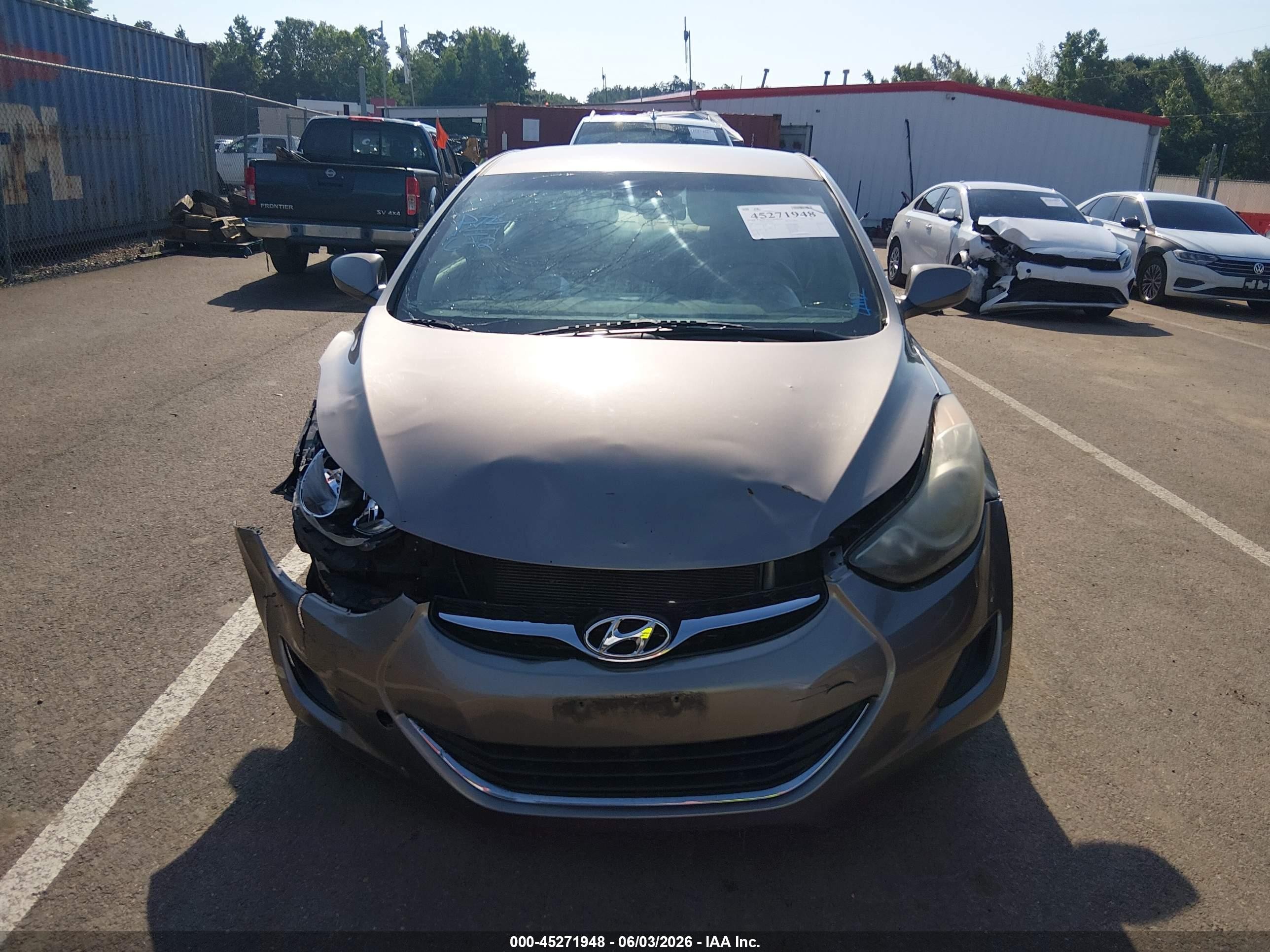 2011 Hyundai Elantra Gls Gray vin: 5NPDH4AE2BH007145