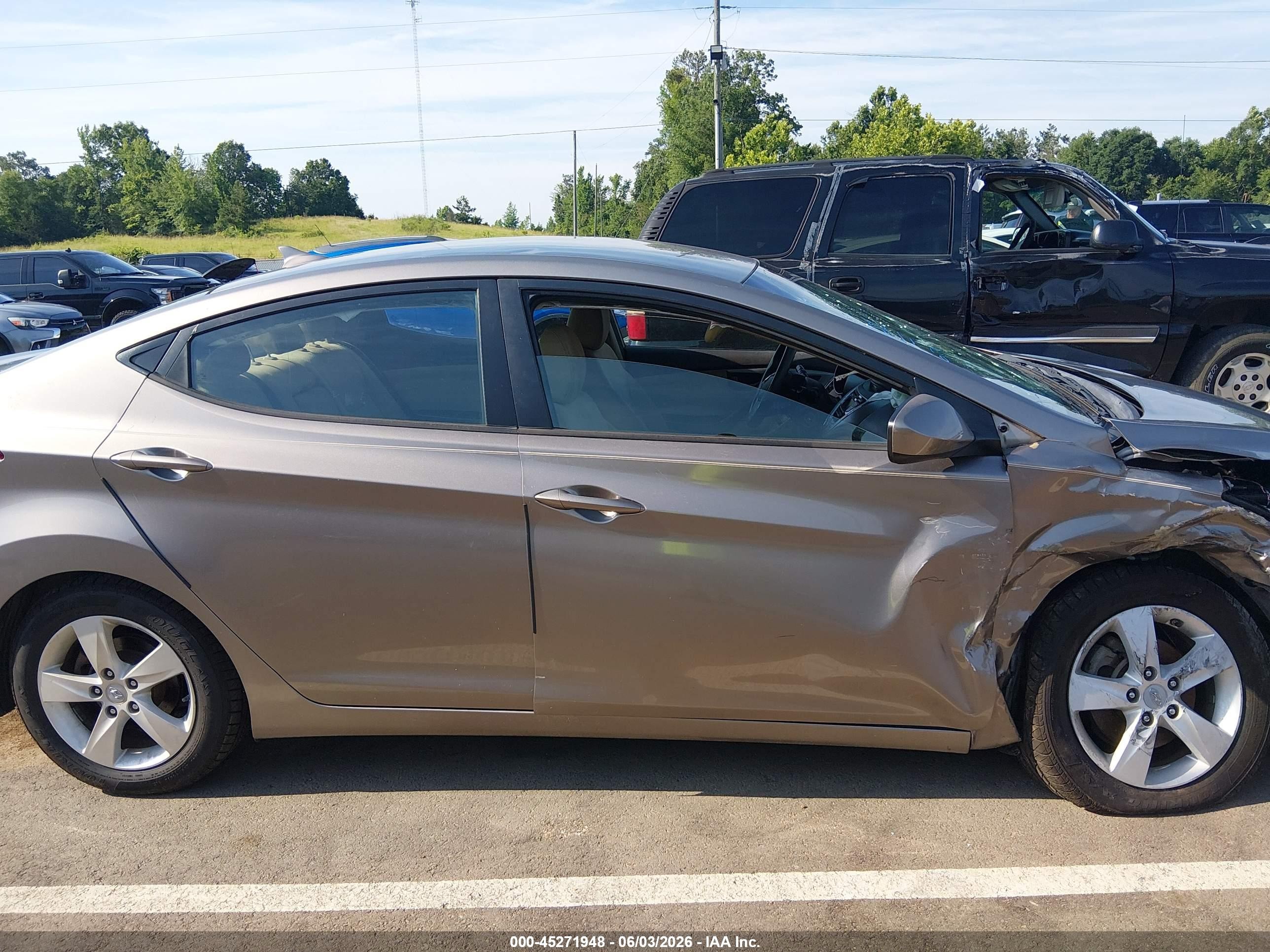 2011 Hyundai Elantra Gls Gray vin: 5NPDH4AE2BH007145