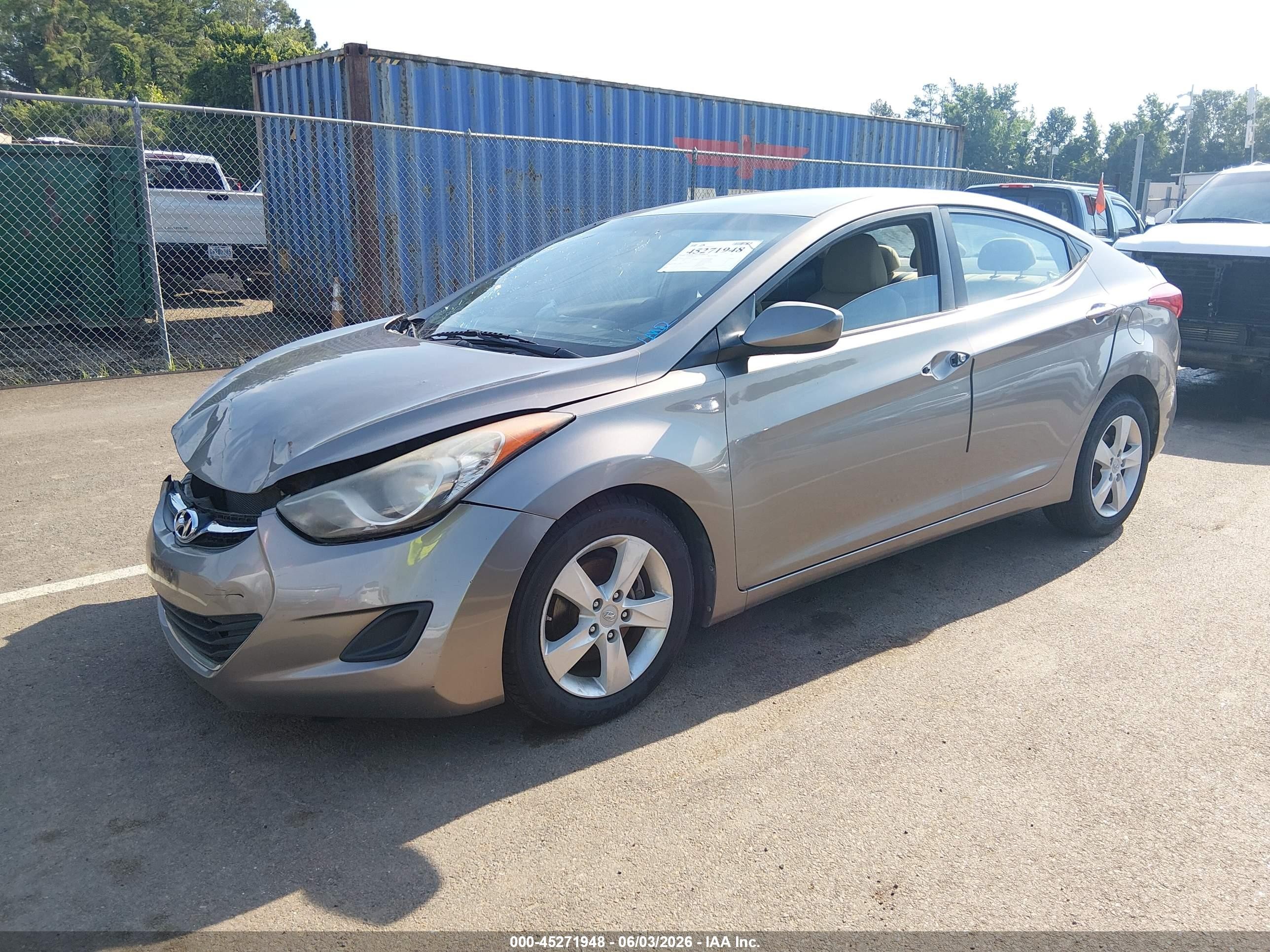 2011 Hyundai Elantra Gls Gray vin: 5NPDH4AE2BH007145