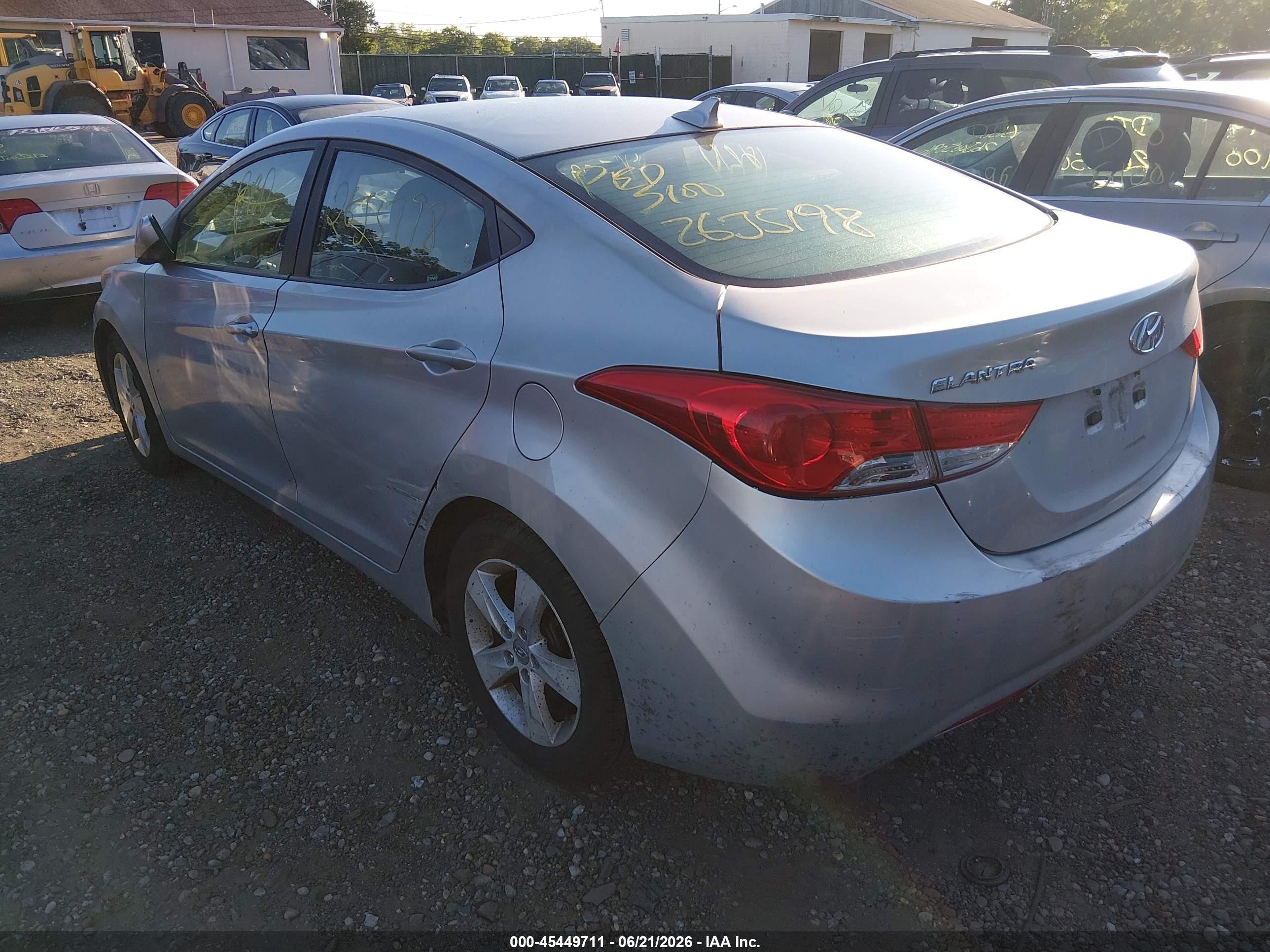 2011 Hyundai Elantra Gls Gray vin: 5NPDH4AE2BH014970