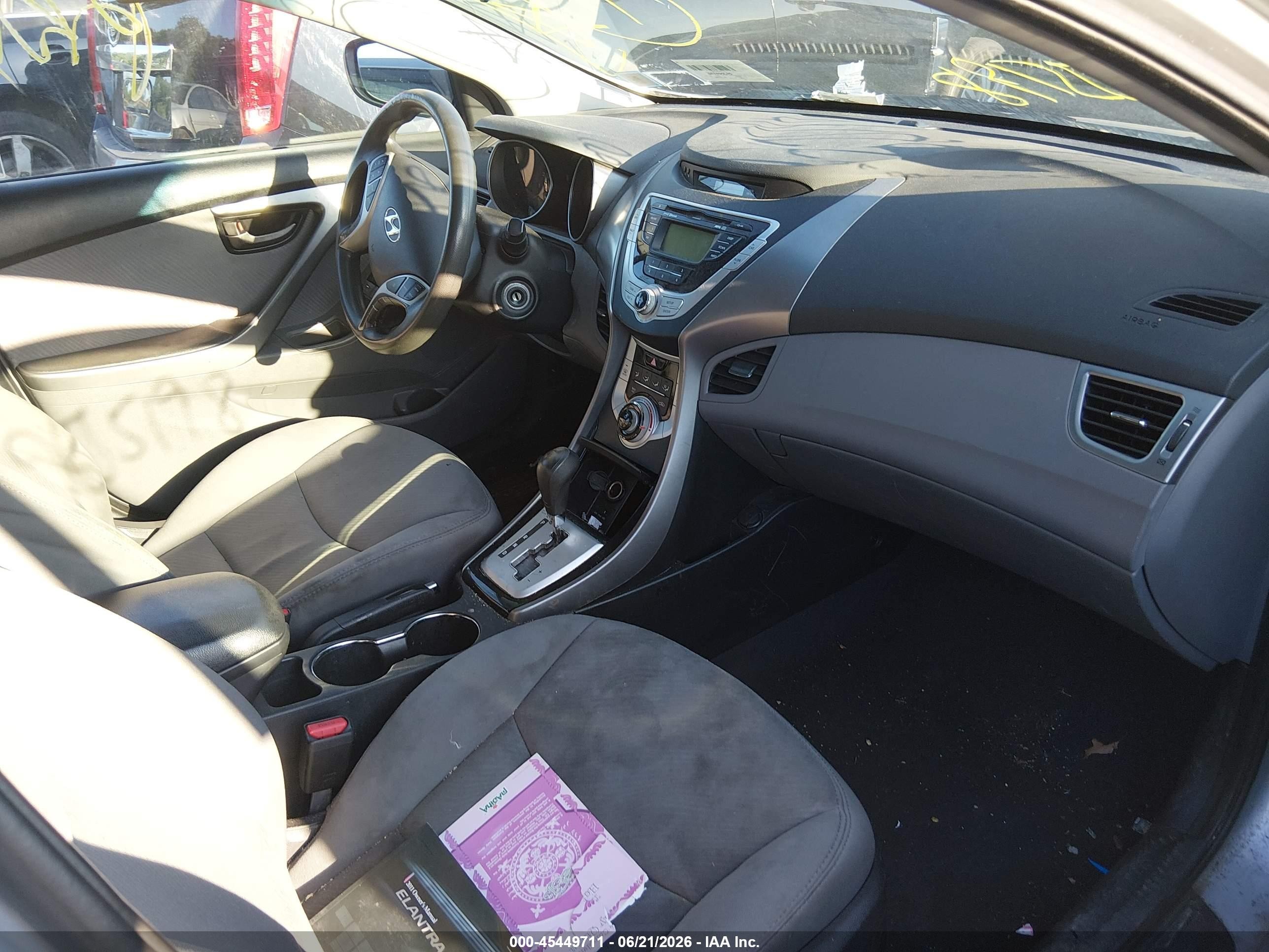 2011 Hyundai Elantra Gls Gray vin: 5NPDH4AE2BH014970