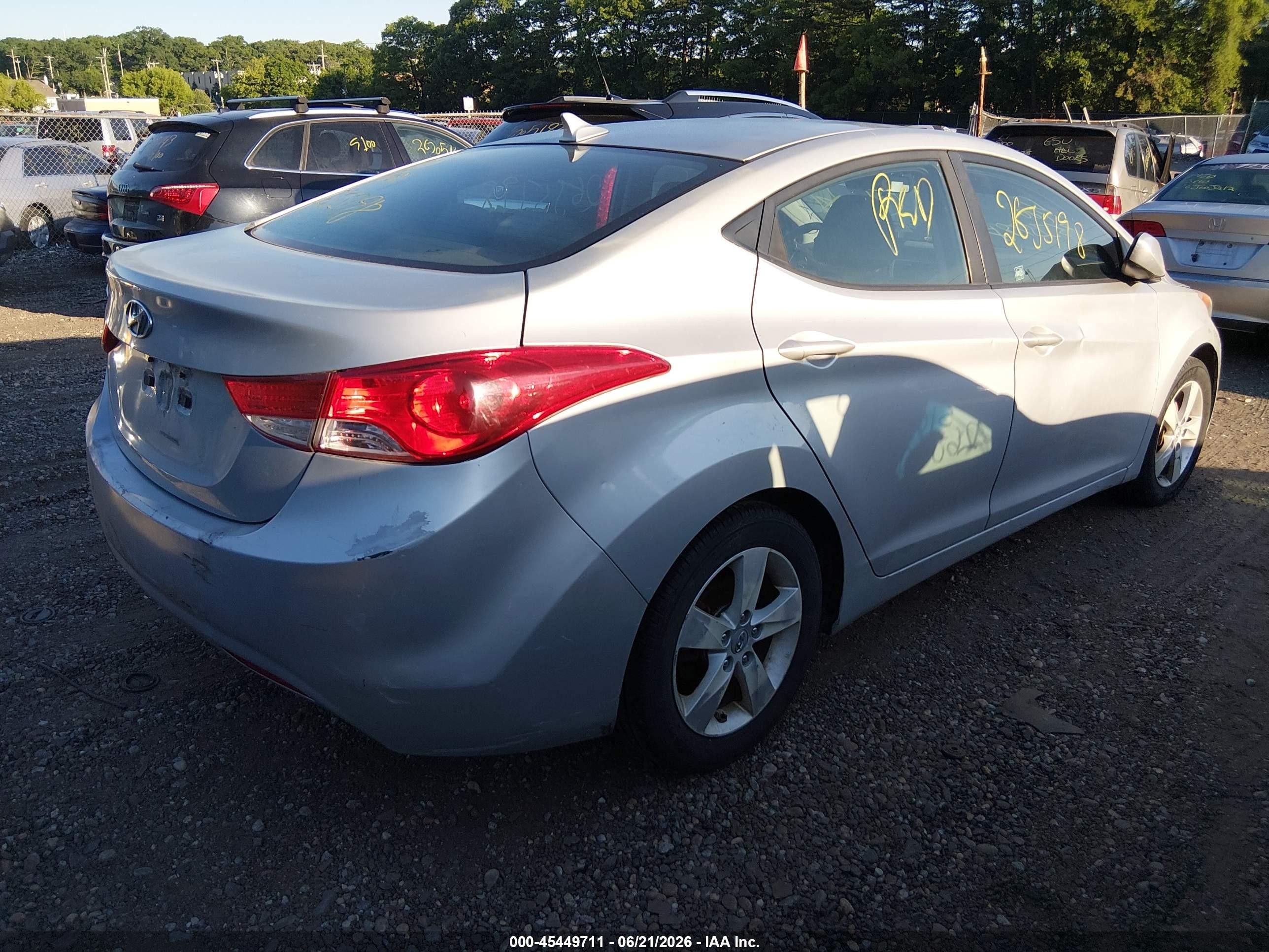 2011 Hyundai Elantra Gls Gray vin: 5NPDH4AE2BH014970